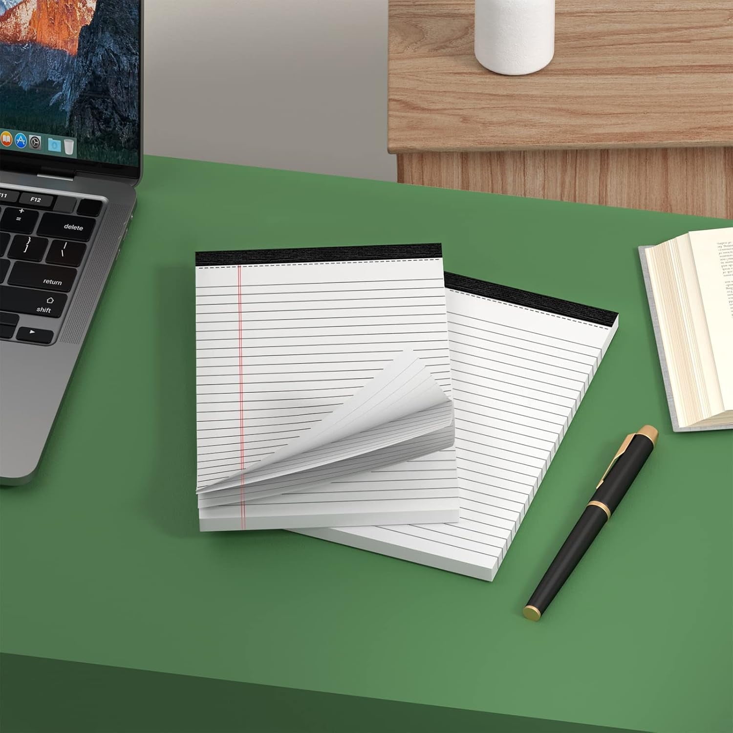 Aixiny College Ruled Note Pads, 5" x 8", 50 Sheets, 4 Count, 4 Pack