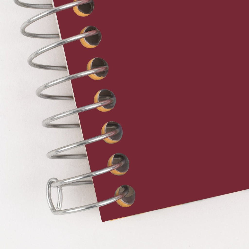 Five Star Personal College Ruled Notebook, 4.5" x 7", Burgundy Red, Poly, Spiral, 80 Sheets