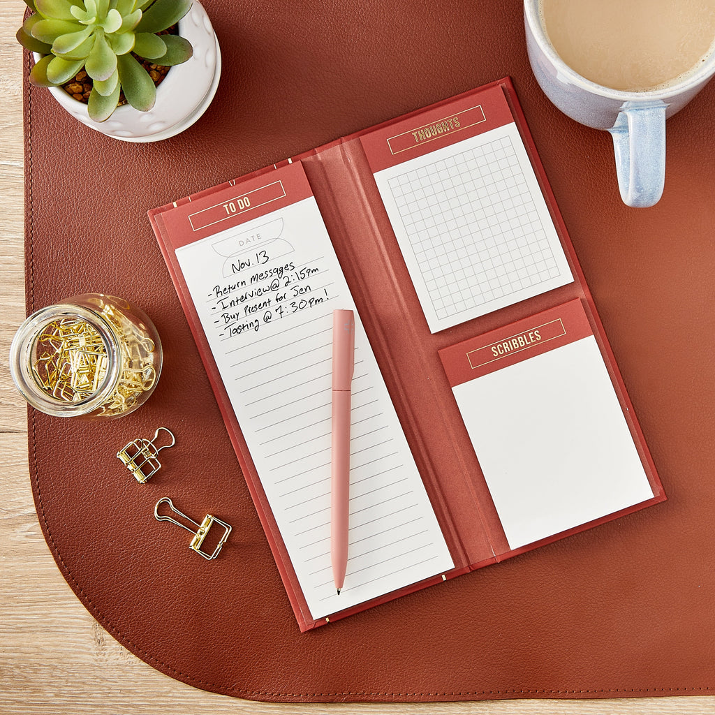 Pen+Gear Notepad Set, Red Canyon, 3.6" x 9", 3 Count