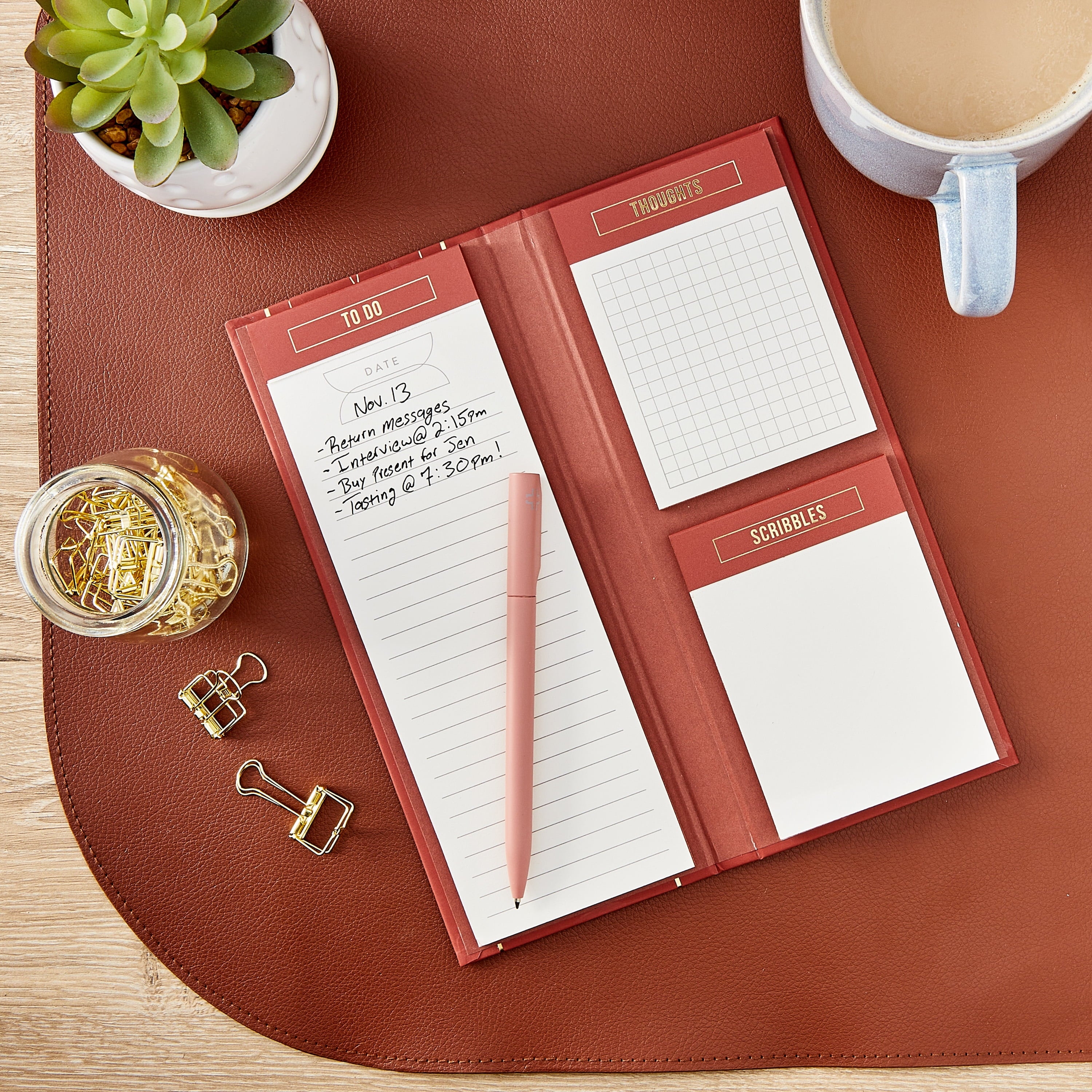 Pen+Gear Notepad Set, Red Canyon, 3.6" x 9", 3 Count