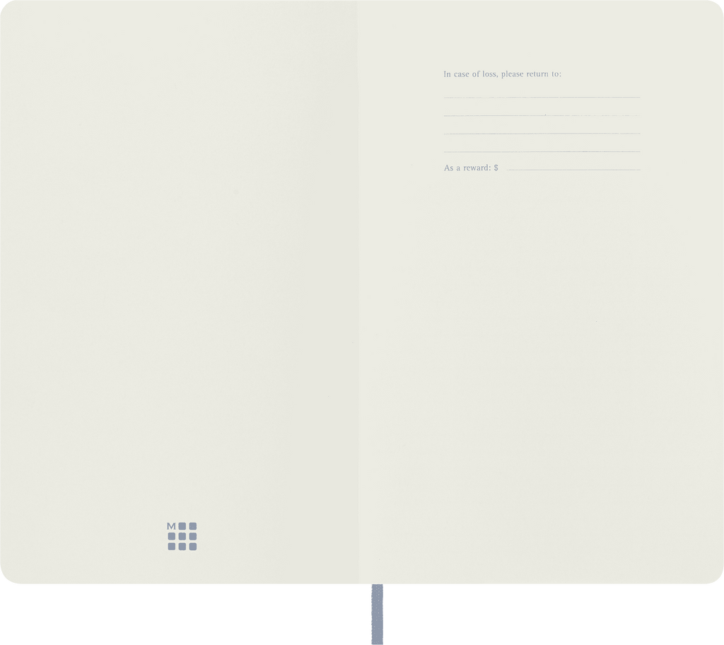 Moleskine Classic&nbsp; Notebook, Soft Cover, Large (5" x 8.25"), Ruled, Hydrangea Blue