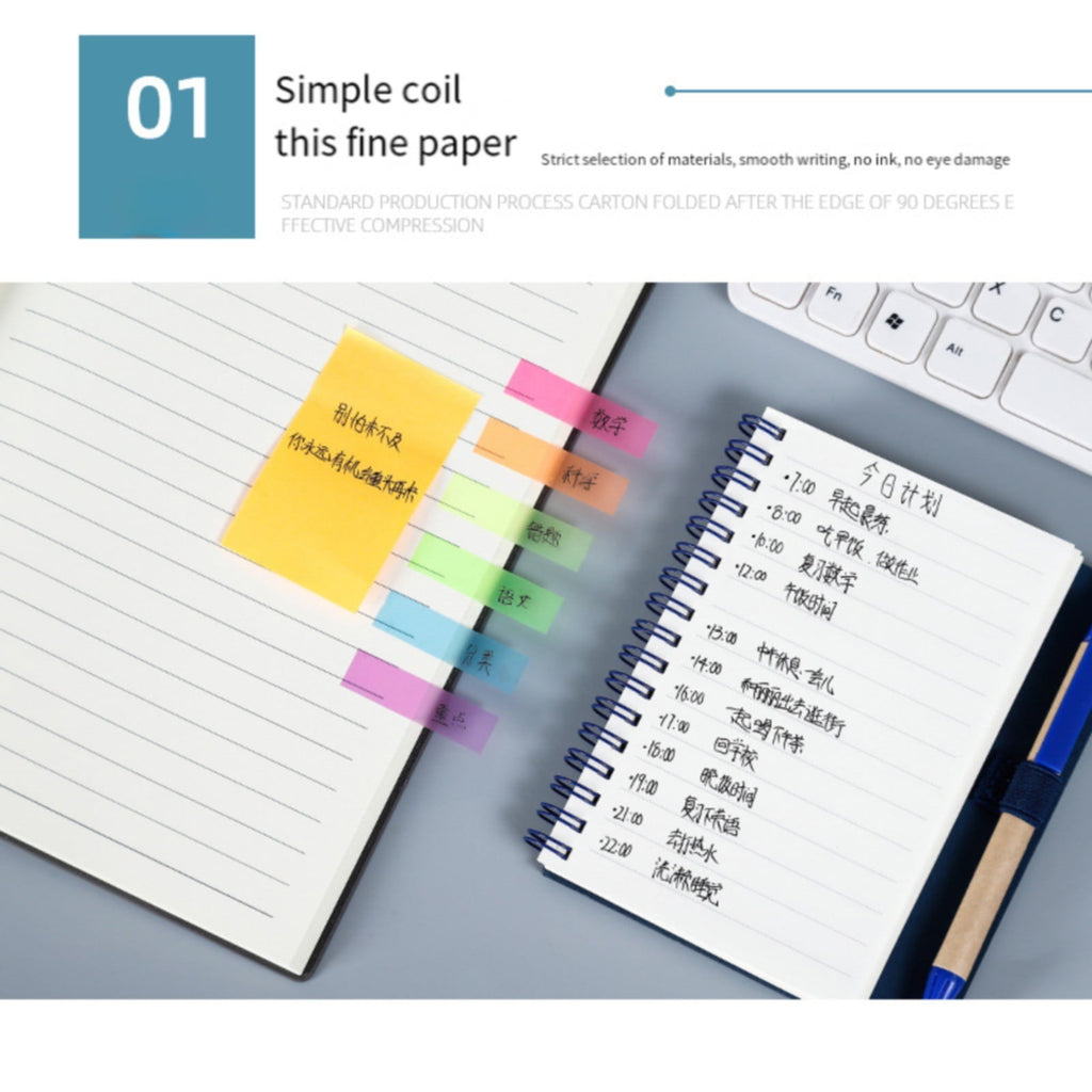 Mini Notebook with Pen,Pocket Spiral Notepad with Pen Holder, Steno Journal Featuring Sticky Notes & Page Markers, Compact Planner for Memos, Office Writing Supplies, Travel Organizer