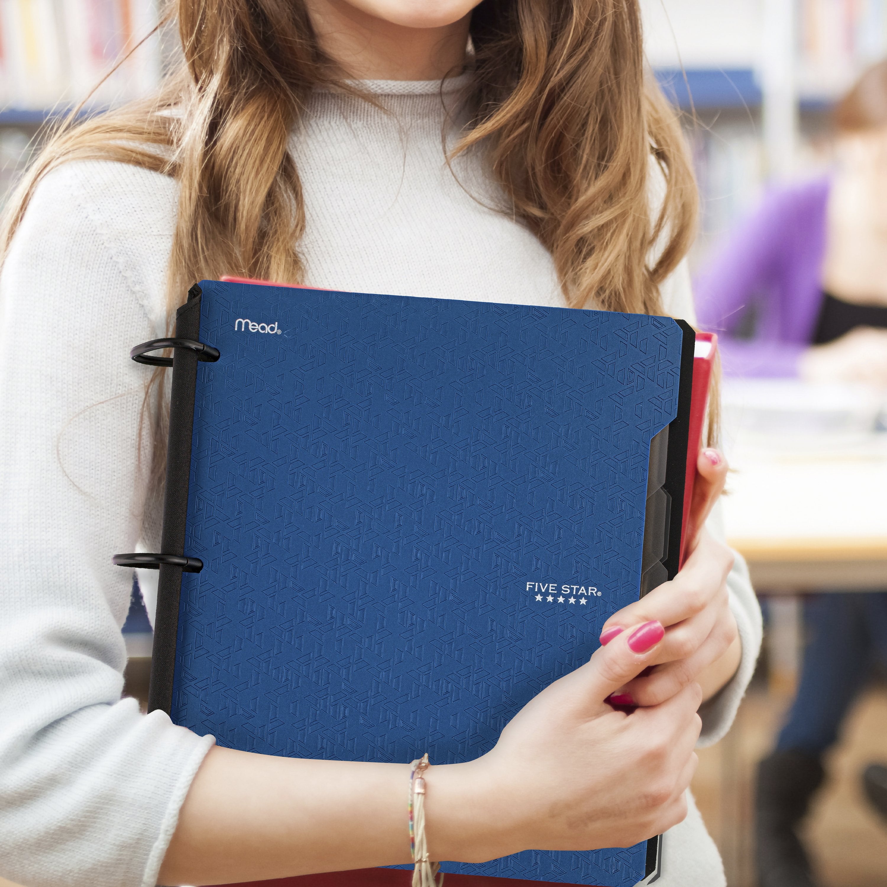 Five Star Flex Refillable College Ruled Notebook Plus Study App, 1", Pacific Blue, Plastic, 3 Ring, 60 Sheets