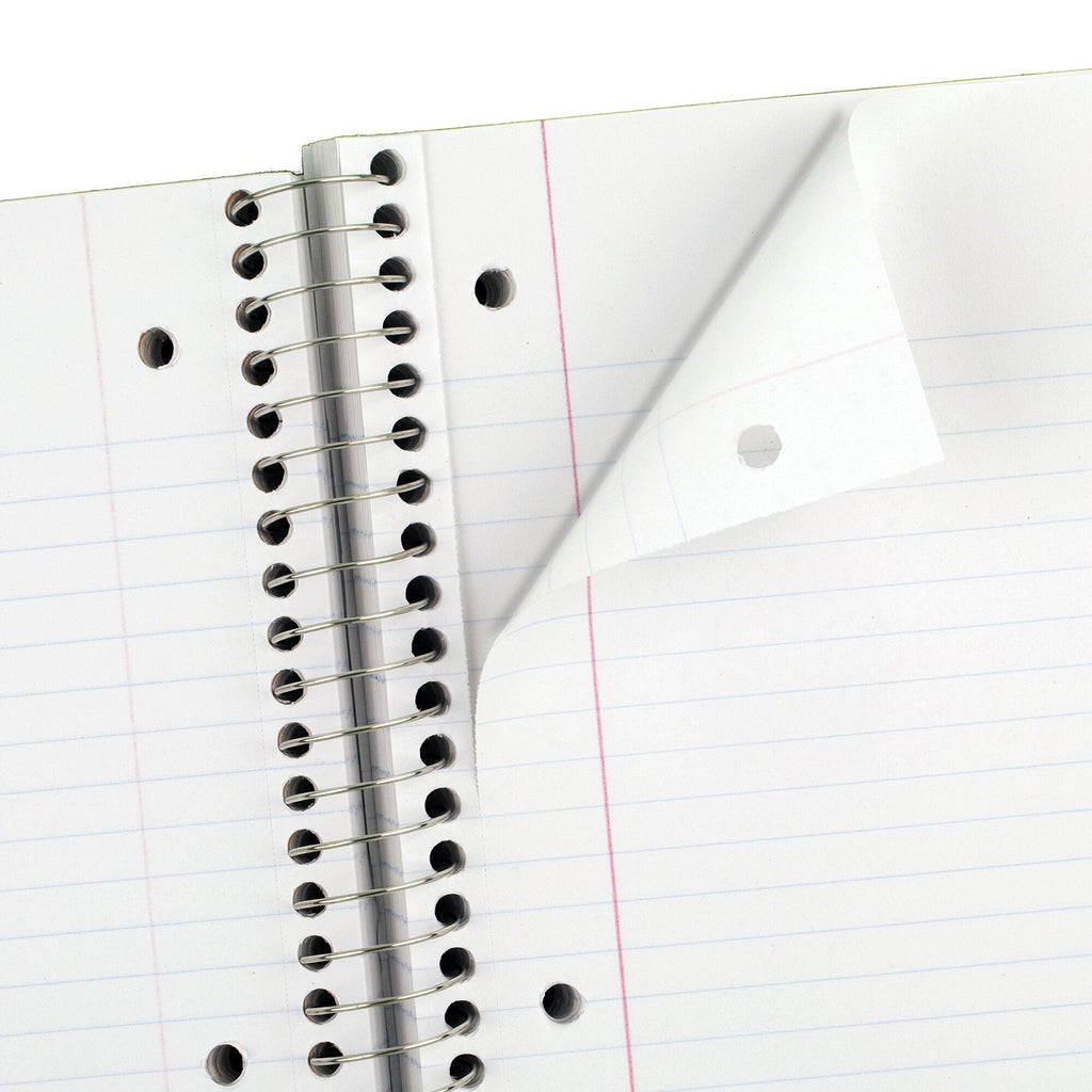 Mead Spiral Notebook, 1 Subject, College Ruled, 10.5" x 7.5", 70 Sheets, 6 Pack, Assorted