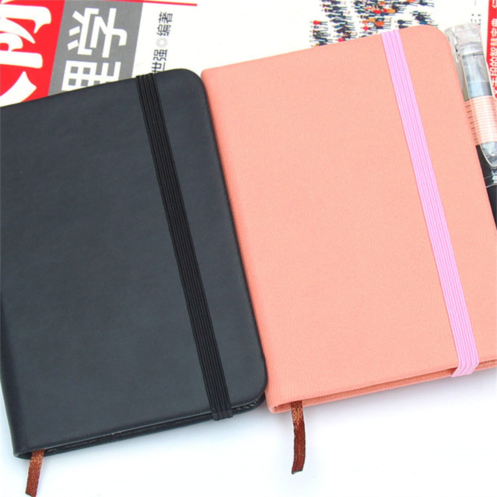 Mini Hardcover Notebook (College Ruled Journal, Pen Loop), Mini Memo Notebook Fits Petite Purses, Pocket Small Notebook Journals Mini Cute Memo Notepad Hardcover College(#A), By Meiiso