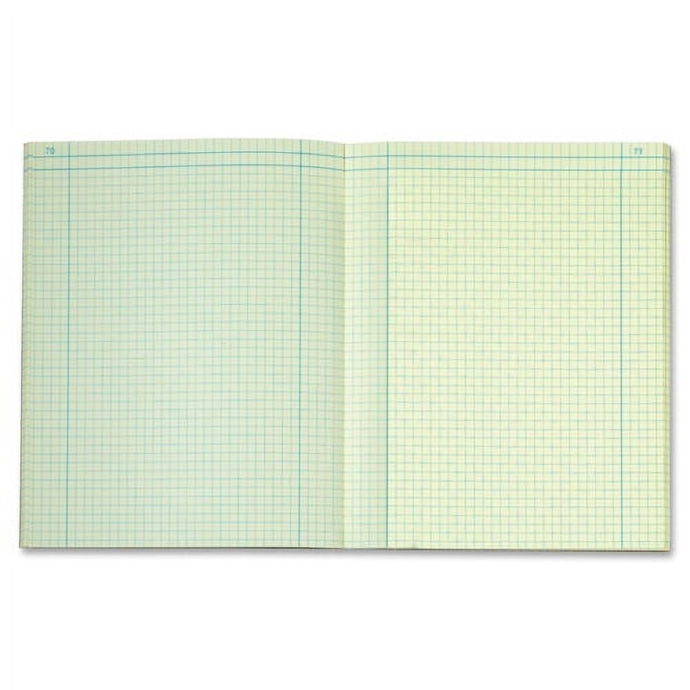TOPS Computation Notebook 78 Sheets - Sewn - Both Side Ruling Surface - Ruled - 9 1/4" x 11 3/4" - Green Tint Paper - Pressboard Cover - Numbered - 1Each