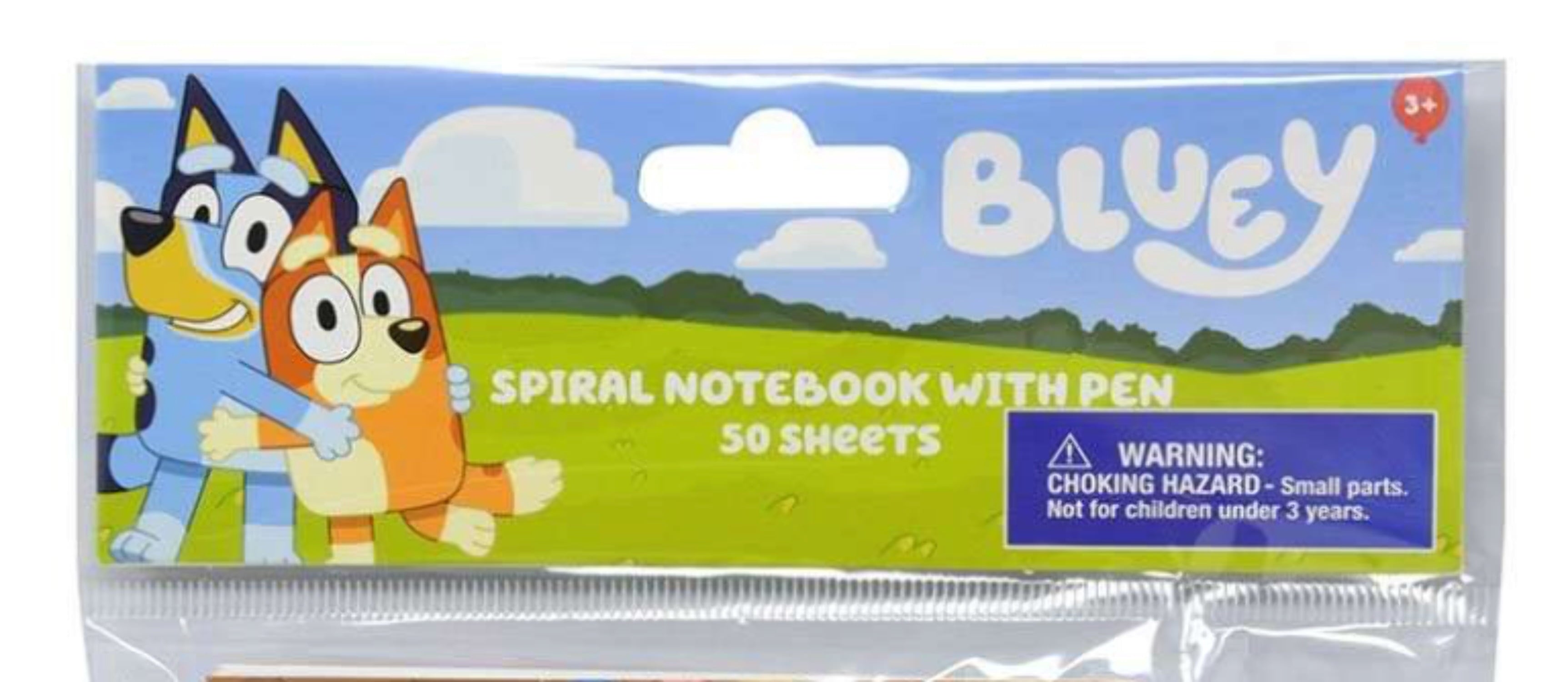 Bluey Spiral Notebook with Pen 50 Sheets