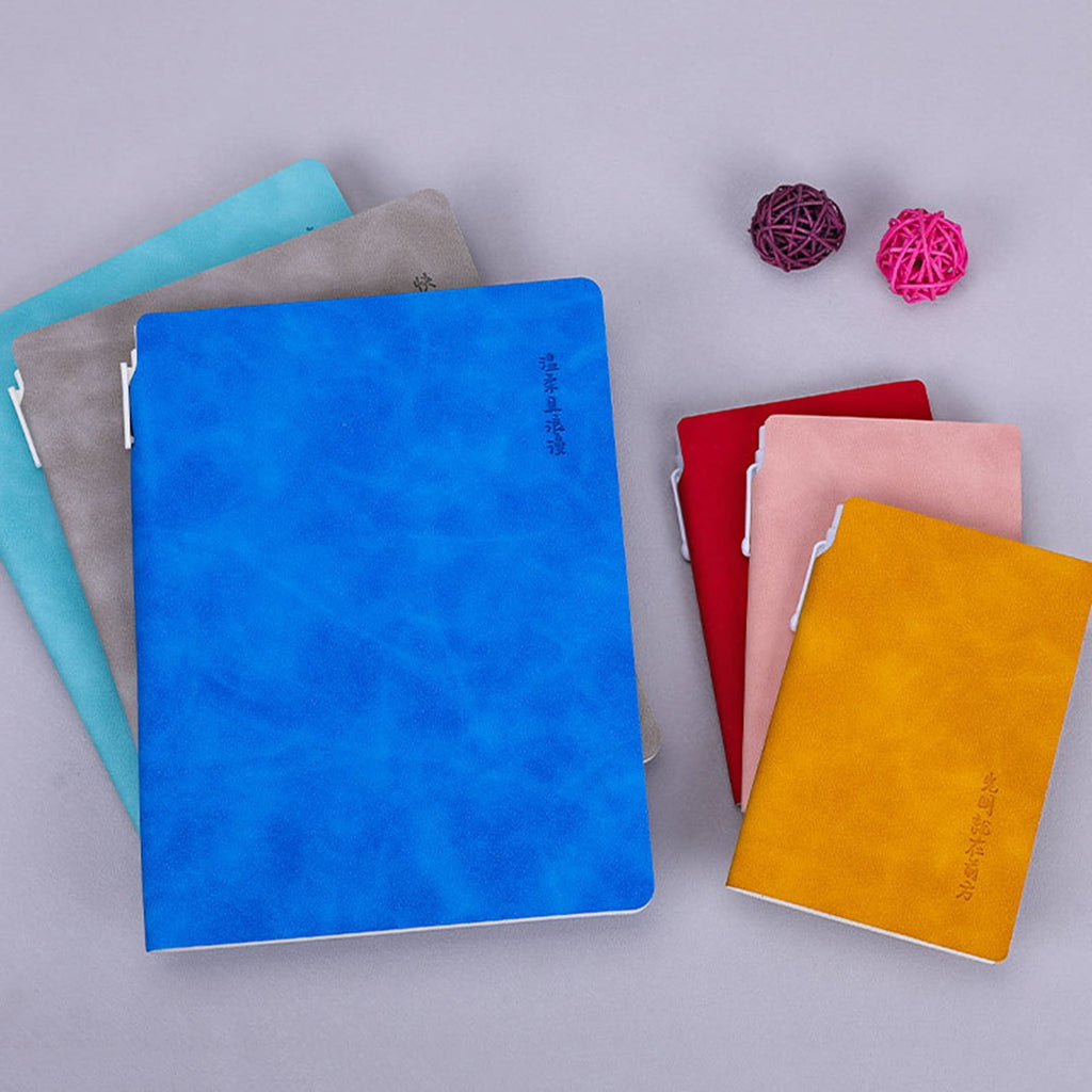 HengDidi A7/A5 Leather Notebook with Pen - Portable College Trainee & Professional Journal for College Campus, Office, and Travel