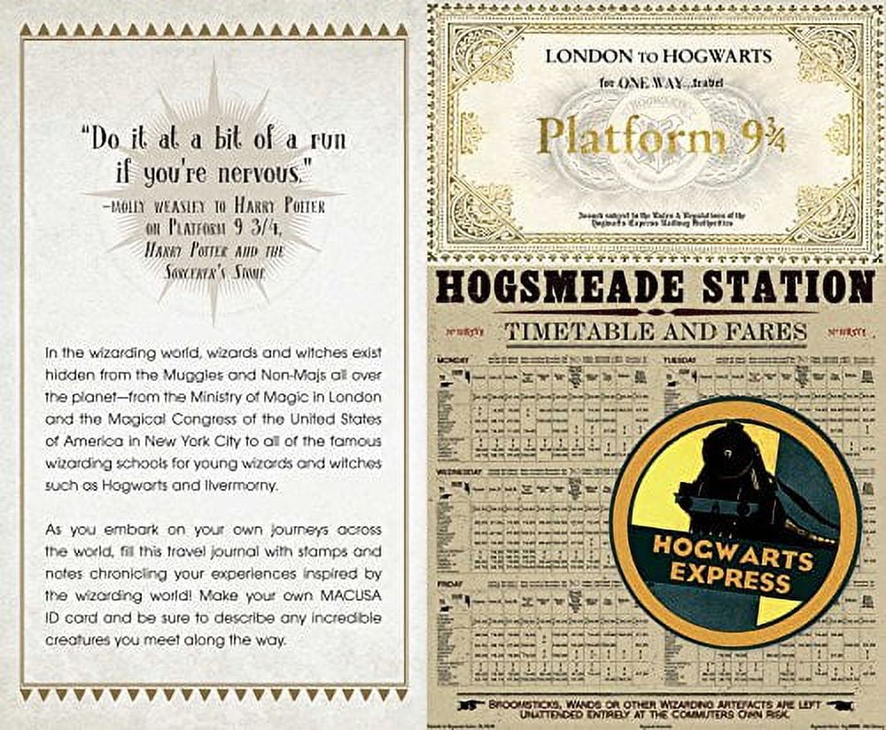 Harry Potter J.K. Rowling's Wizarding World: Travel Journal: Ruled Pocket Notebook, (Hardcover)