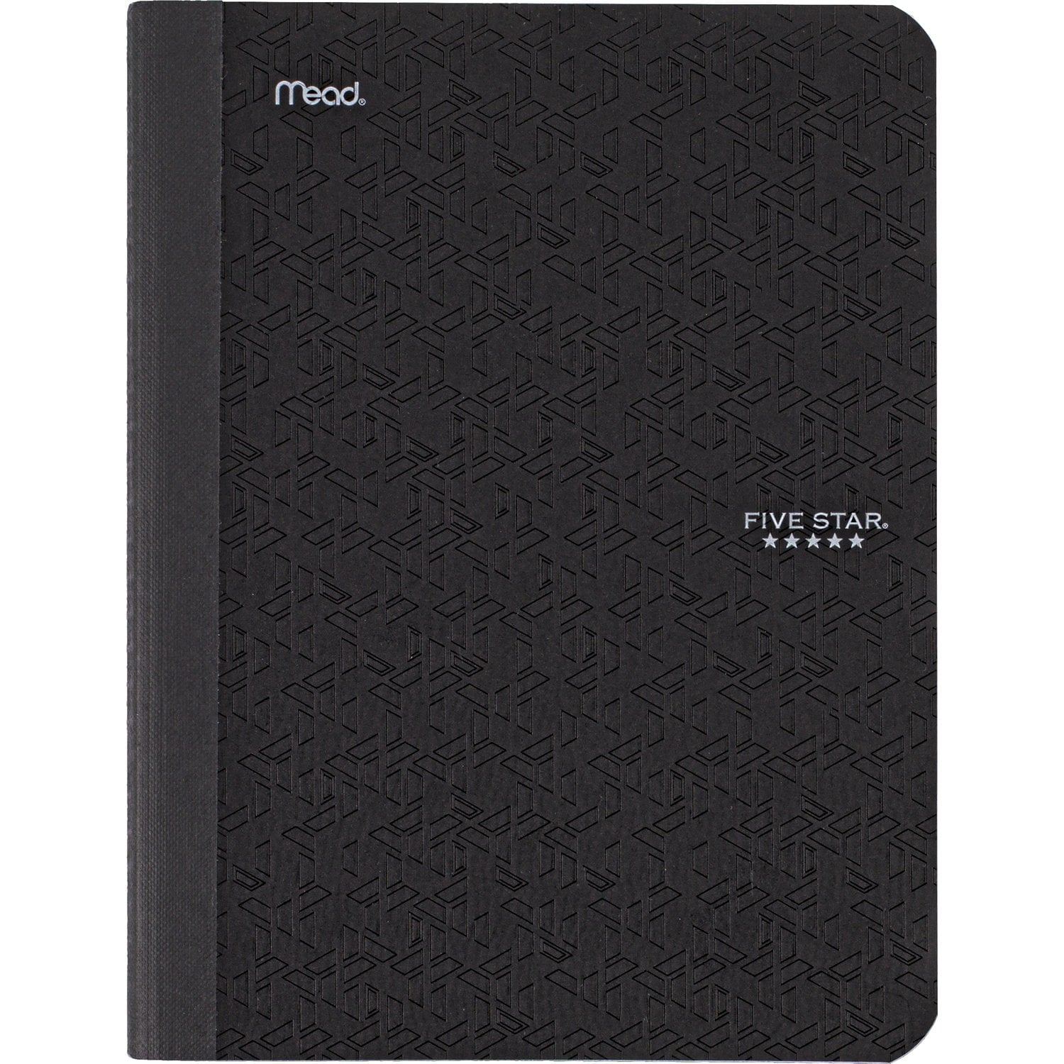 Five Star Composition Book Plus Study App, College Ruled, 80 Sheets, Poly, 7.5" x 9.75", Black