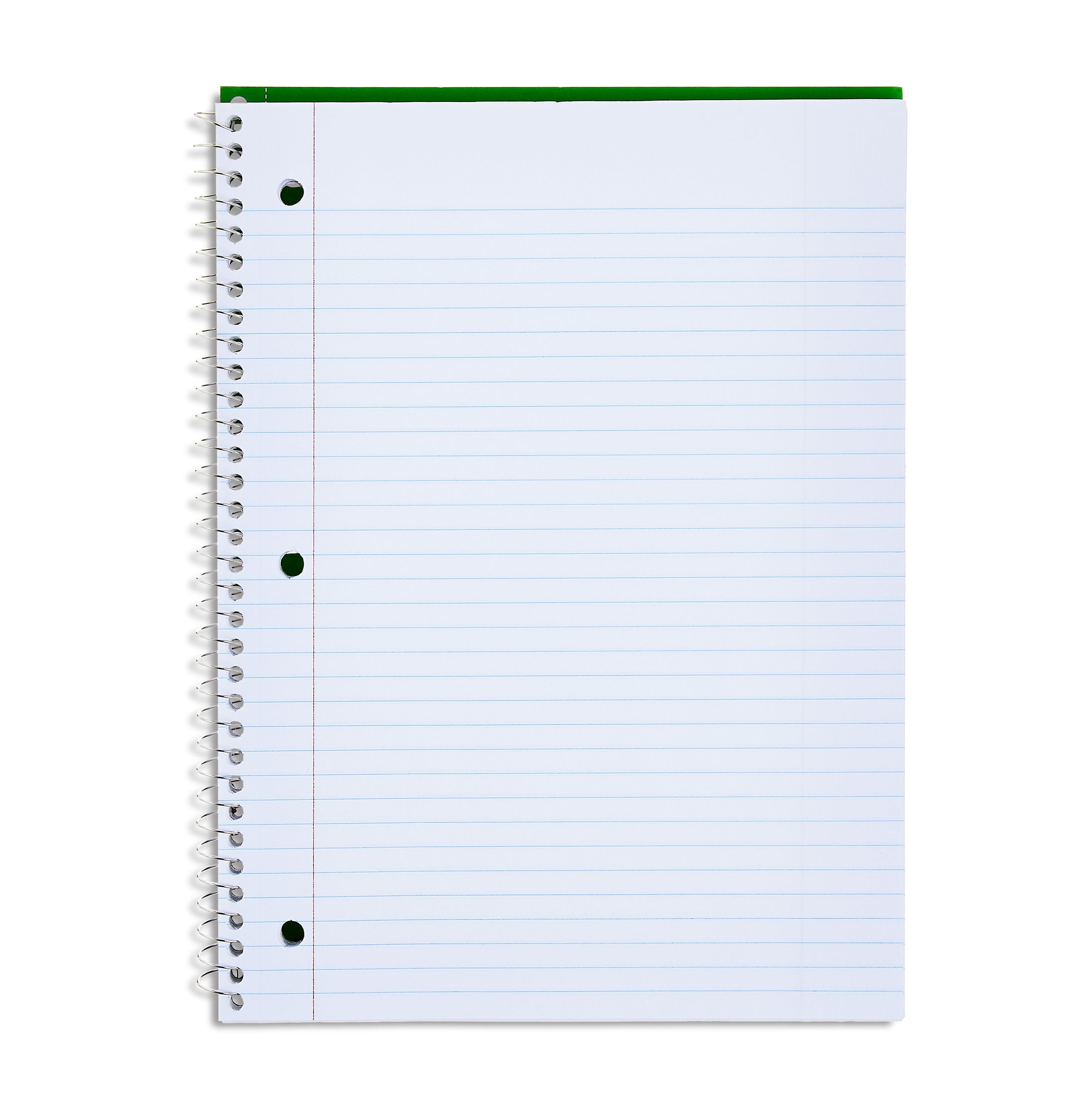 Pen+Gear College Ruled 1-Subject Notebook, 8" x 10.5", Green, 70 Sheets