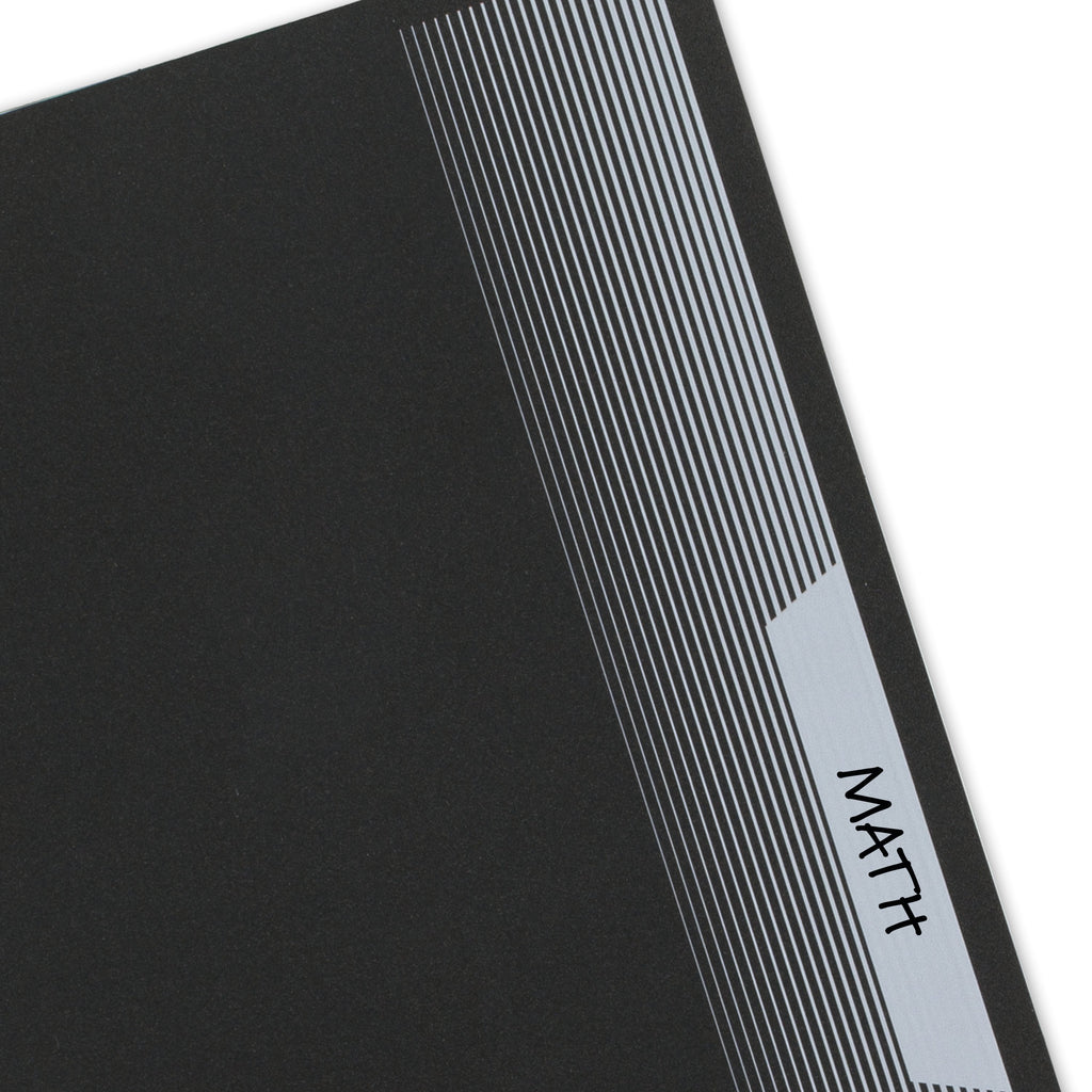 Mead 1 Subject Wide Ruled Notebook, 8" x 10.5", Black, Poly, Spiral, 100 Sheets