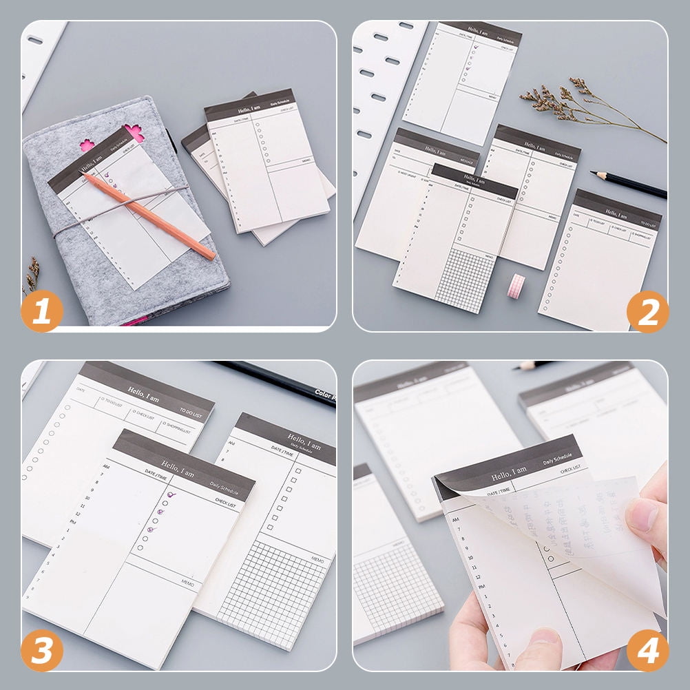 FUEENIRVA study notepad Paper Assorted Color Office Use Simple 8Set