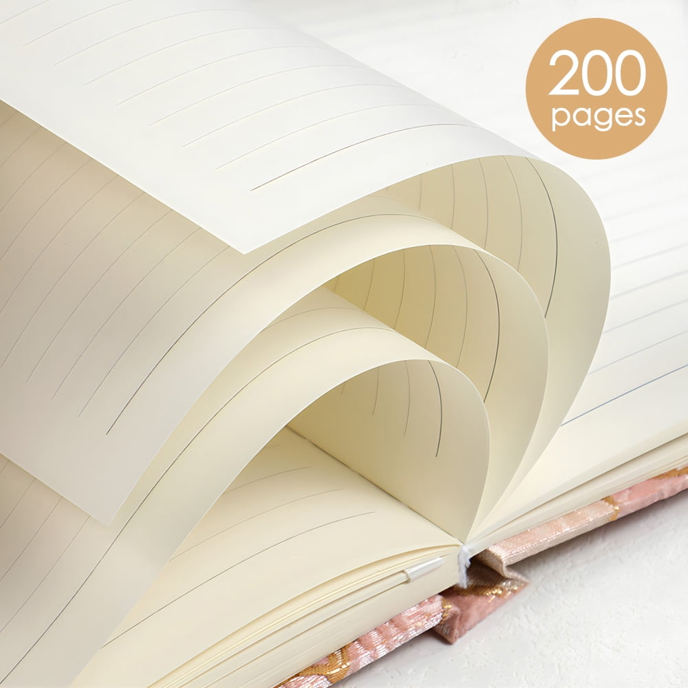 ipoul Floral Journal for Women, Hardcover Notebook, A5, 6x8, Ruled Pages, Lay Flat, Pretty Journal, Lily Flower, Pink