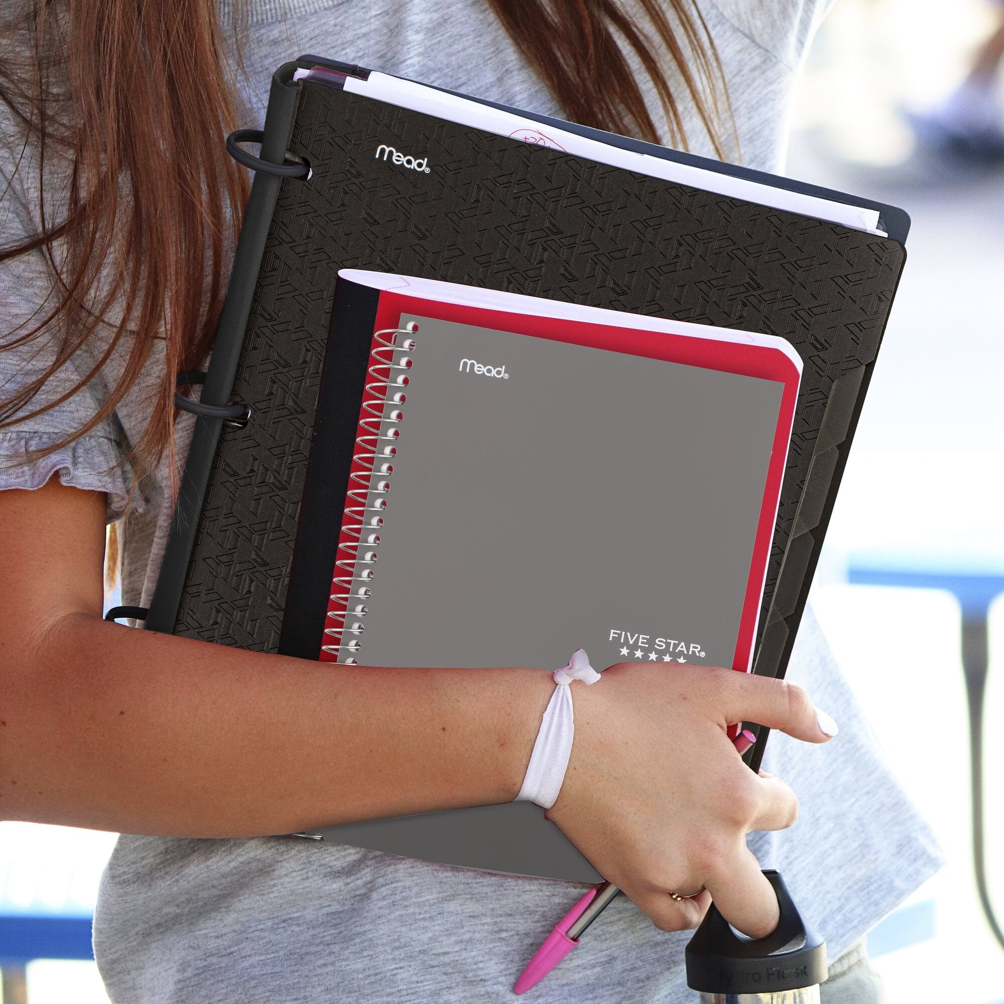 Five Star Spiral Notebook, 2 Subject, College Ruled, 6" x 9.5", Gray