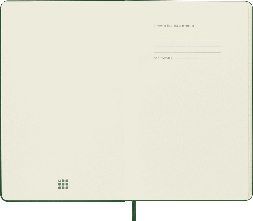 Moleskine Classic Notebook, Hard Cover, Ruled, Large (5" x 8.25"), Myrtle Green