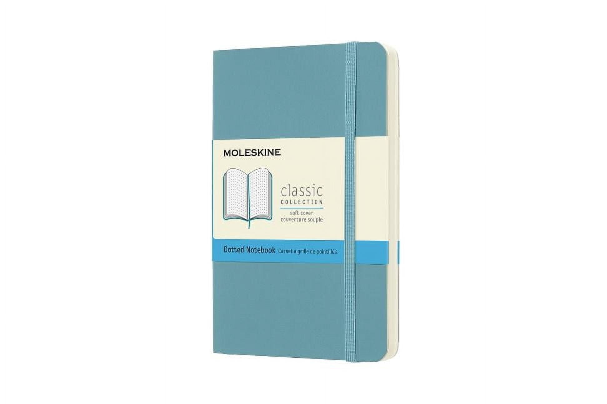 Moleskine Classic Notebook, Pocket, Dotted, Reef Blue, Soft Cover (3.5 X 5.5) Hardcover