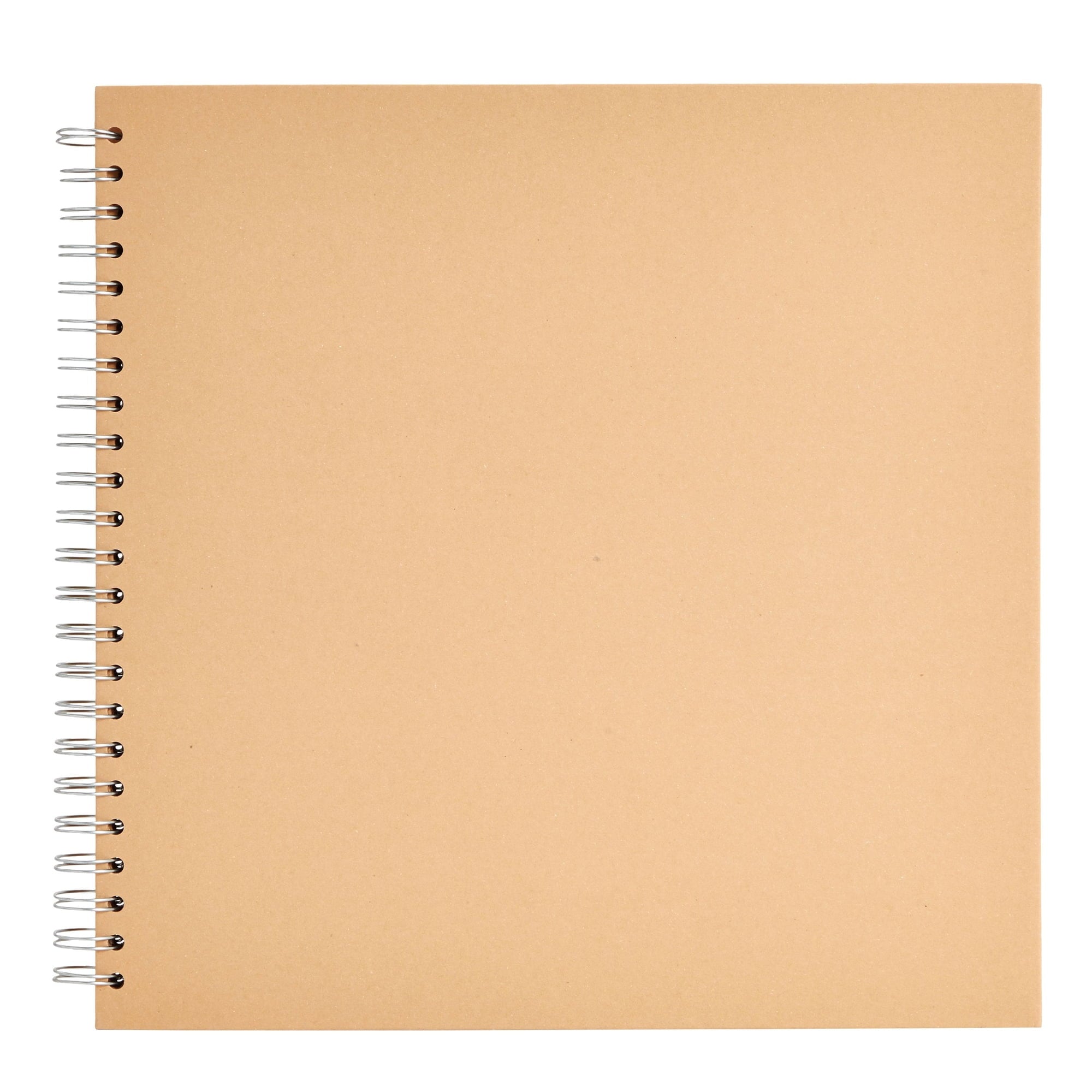 Paper Junkie Spiral Bound Scrapbook Album - 12 x 12 In, Kraft Hardcover, 40 Sheets (80 Pages) - Blank Kraft Paper Pages Lay-Flat for Drawing & Writing - Scrapbook Journal