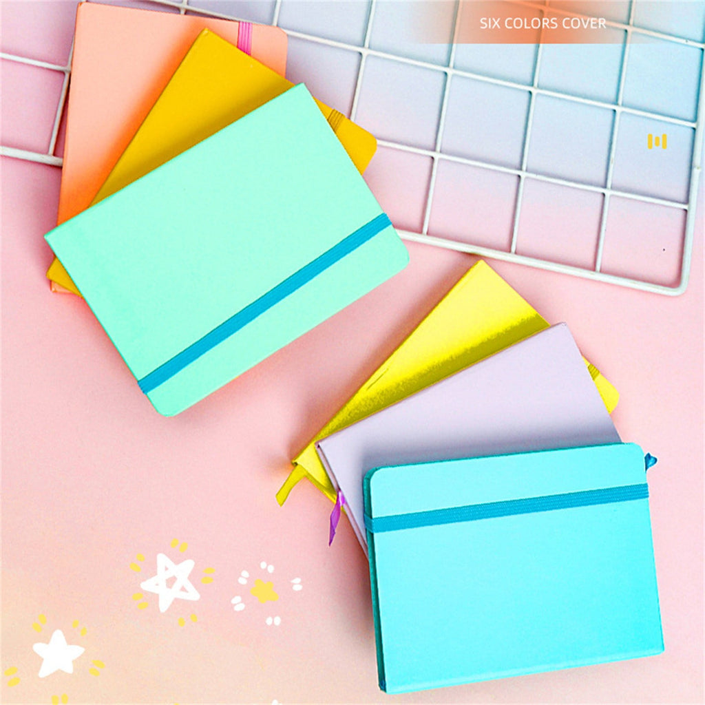 Toolix Notebook Ins Style Macaron Solid Color Notebook A7 Light Pink