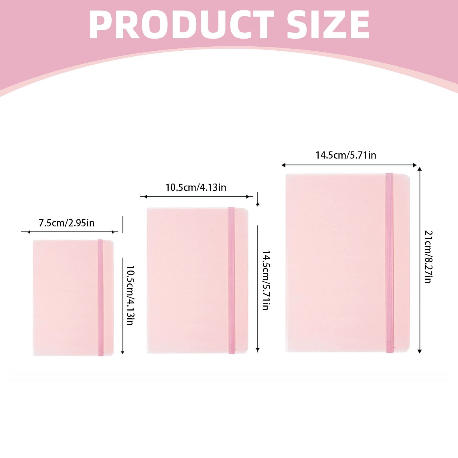 Toolix Notebook Ins Style Macaron Solid Color Notebook A7 Light Pink