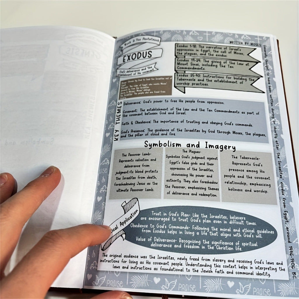 66-Page Bible Study Guide Notebook Women-Daily Scripture Quotes, Religious Faith-Based Notebook (A4)(1PC)