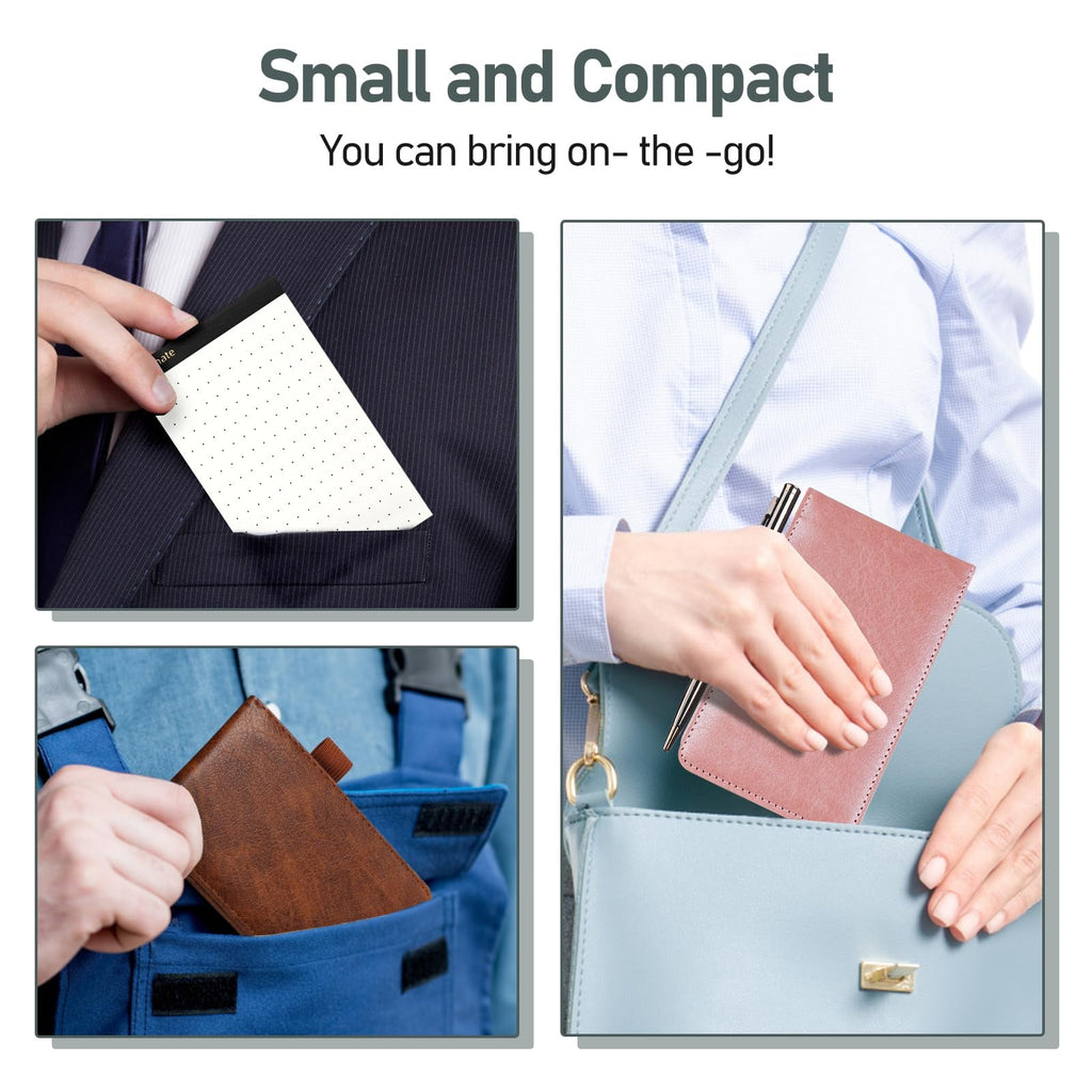 WEMATE Notepad Holder Set,for Meetings, Daily Records, and Notes Black