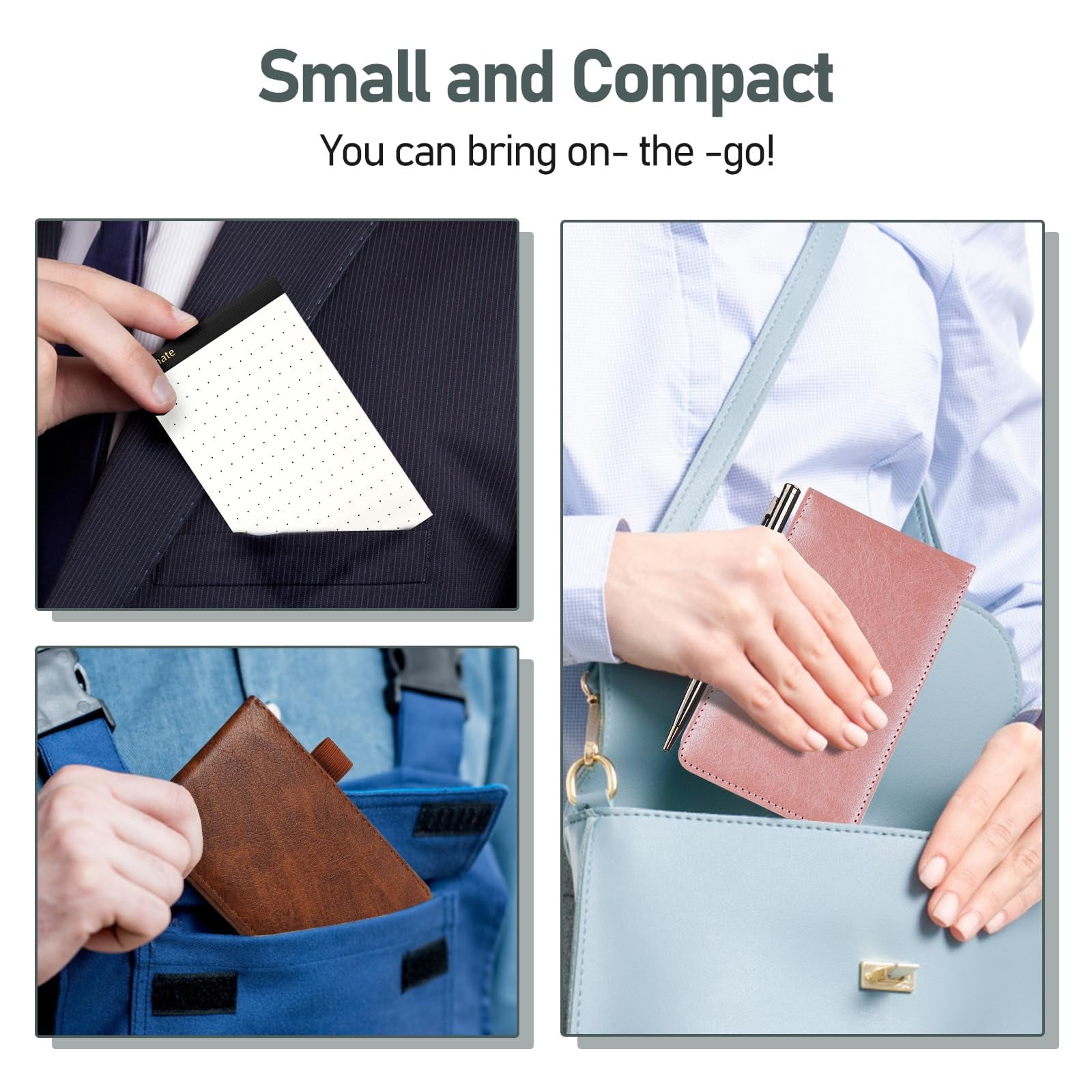 WEMATE Notepad Holder Set,for Meetings, Daily Records, and Notes Black