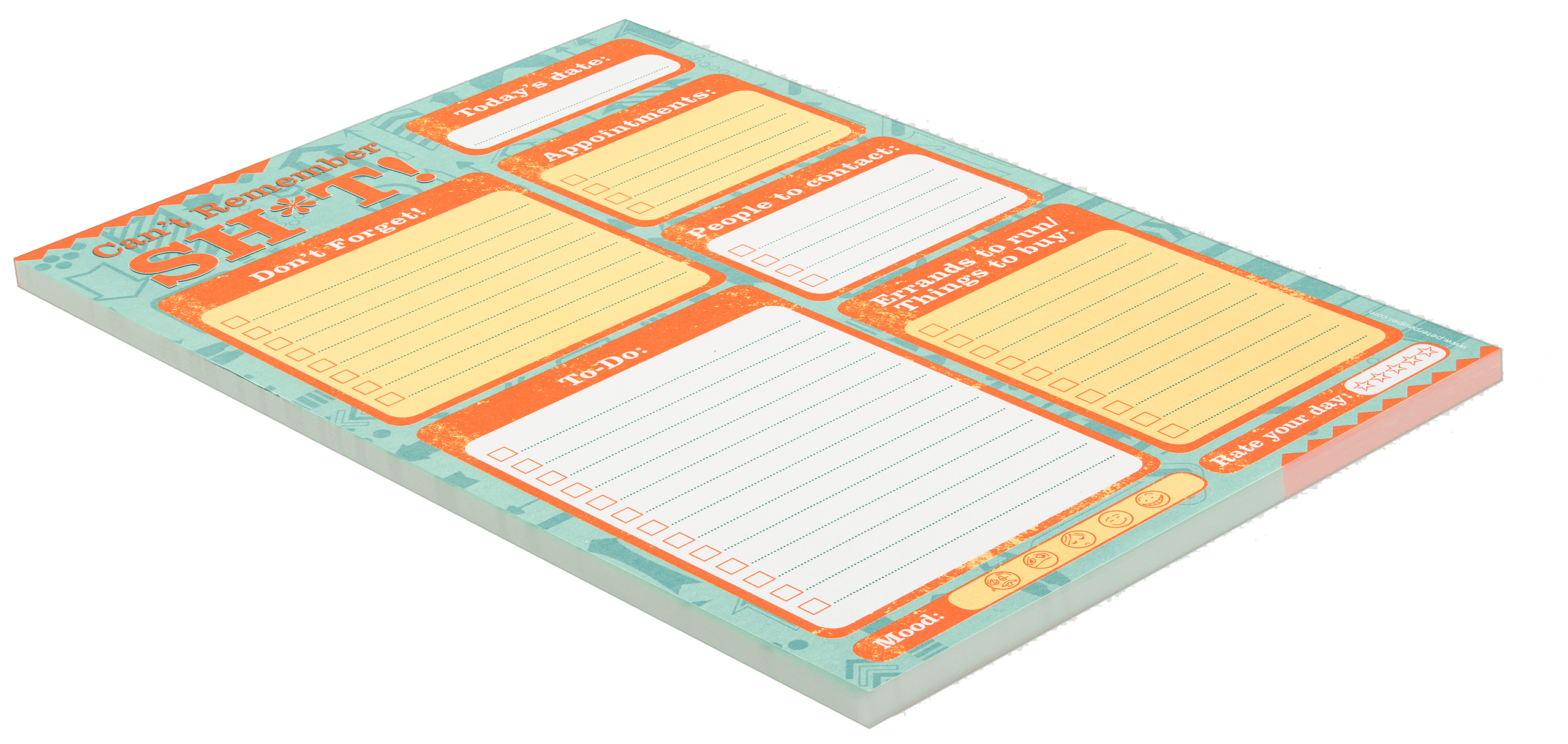 Peter Pauper Press Can't Remember Sh*t Note Pad, 6" x 9", Multicolor, 60 Sheets