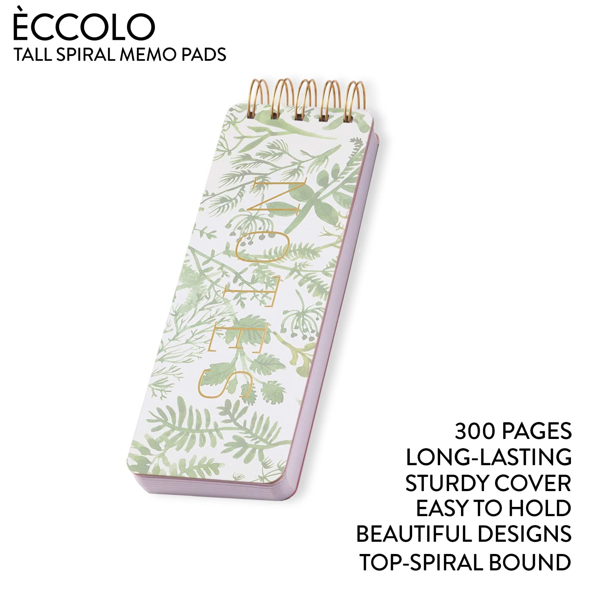 Eccolo Botanical Spiral Memo Pad