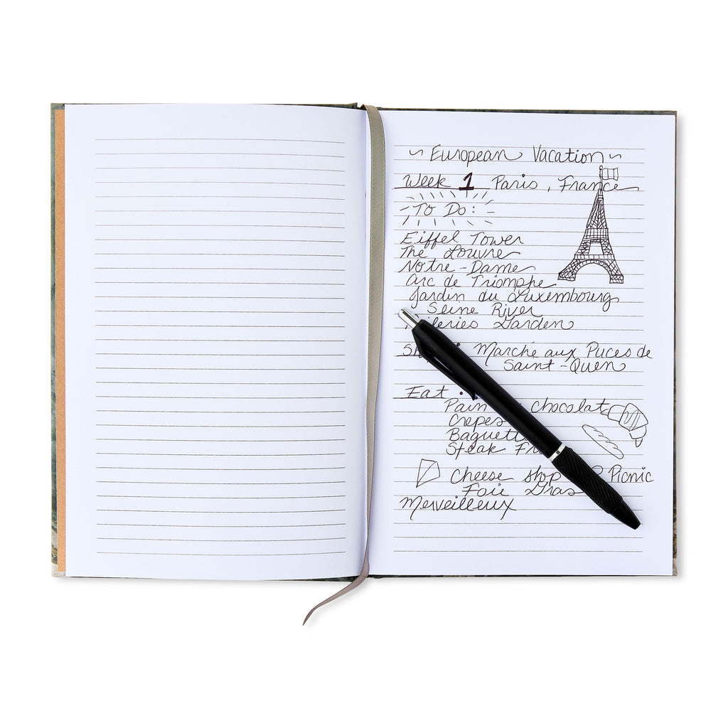 Pen+Gear Hardcover Bound Journal, 5.75" x 8.5", 240 Ruled Pages, Gray Marble Design