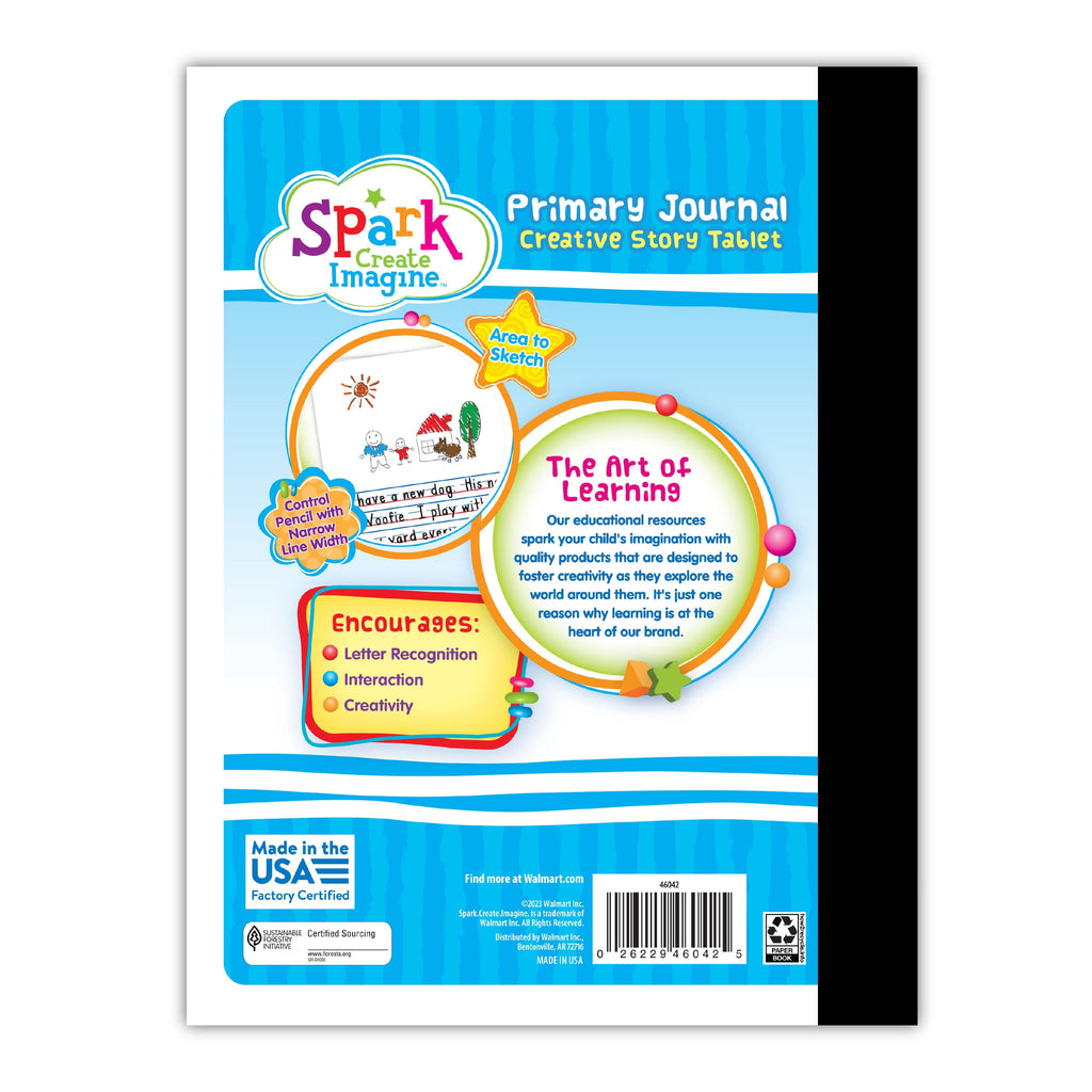 Spark Create Imagine 100 Sheets Primary Journal, 9.75 x 7.5, Half Page Rule, New