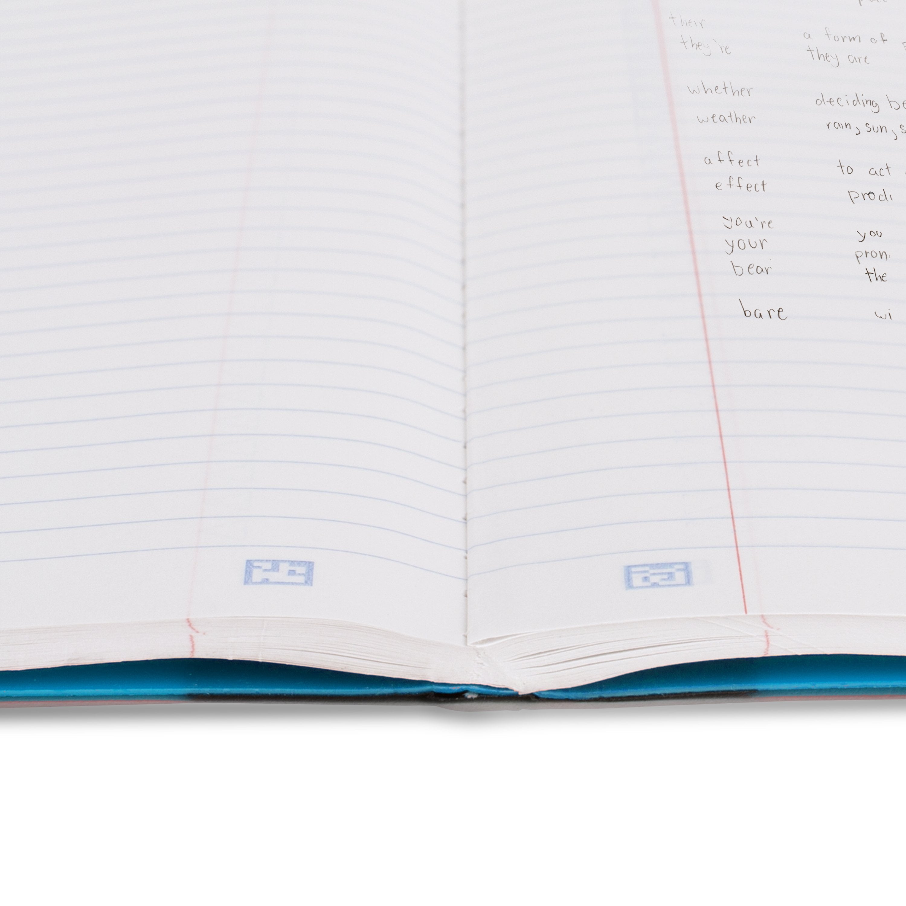 Five Star Composition Book Plus Study App, Wide Ruled, 80 Sheets, 7.5" x 9.75", Tidewater Blue