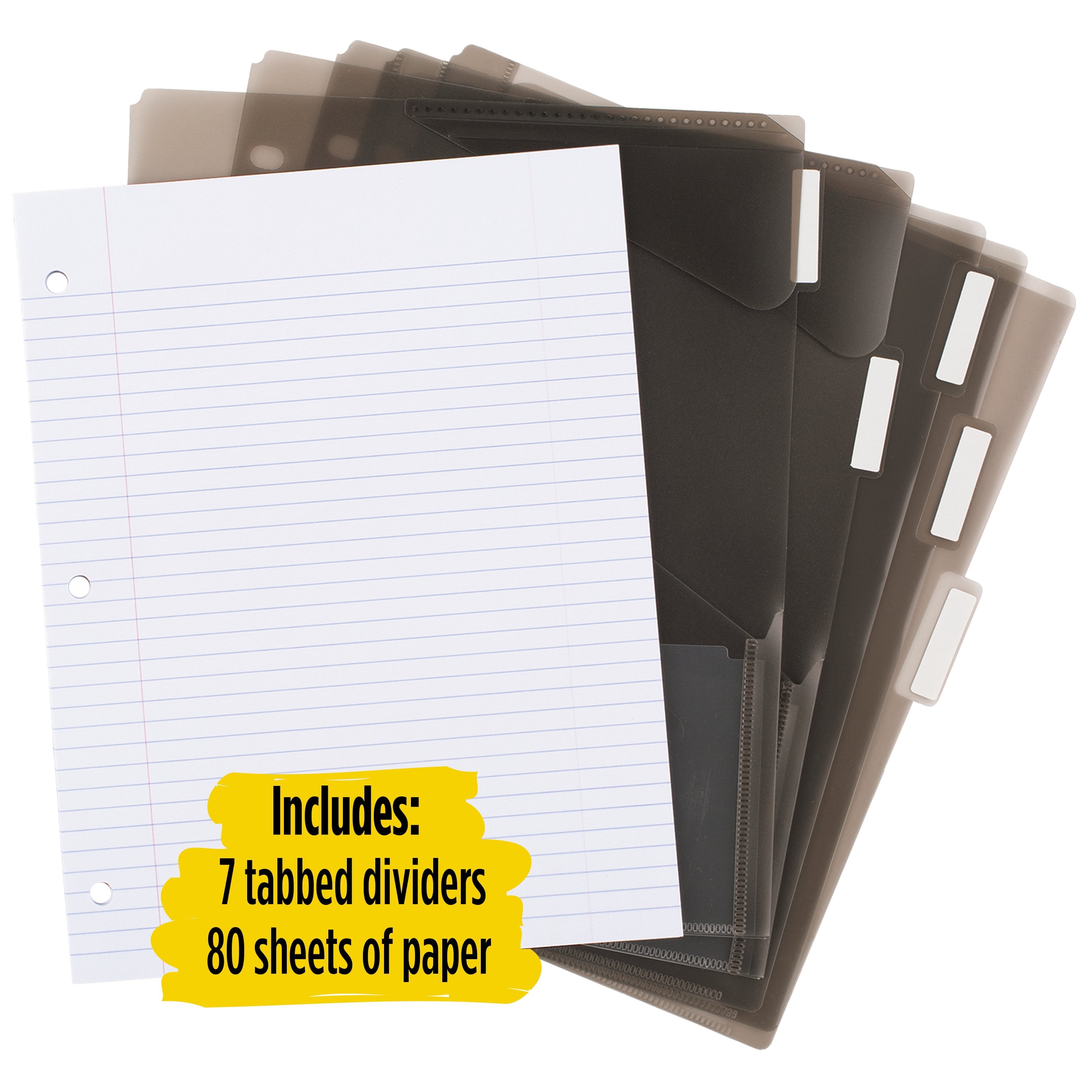 Five Star Flex 1 1/2" Hybrid NoteBinder, Black (29324AA2)