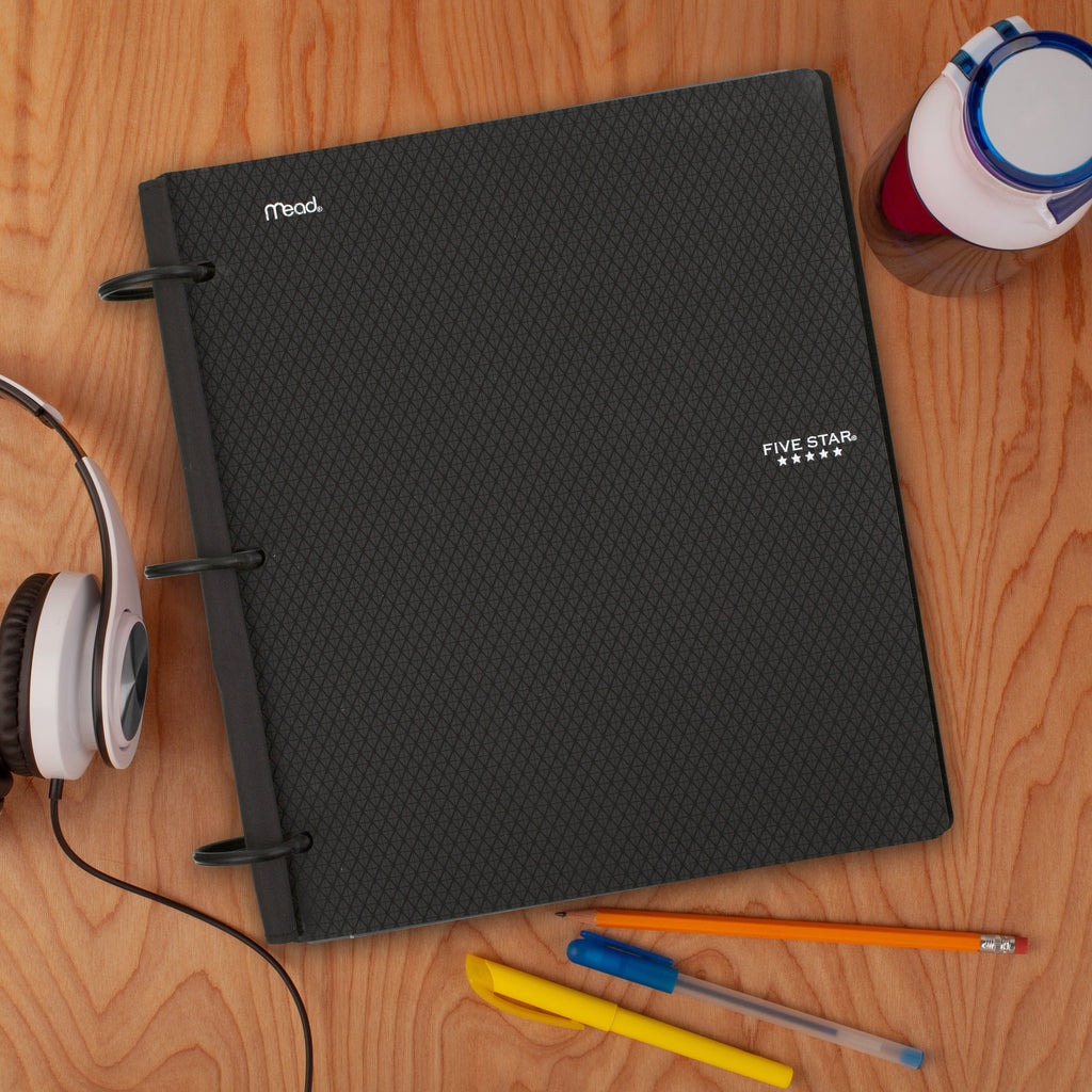 Five Star Flex 1 1/2" Hybrid NoteBinder, Black (29324AA2)