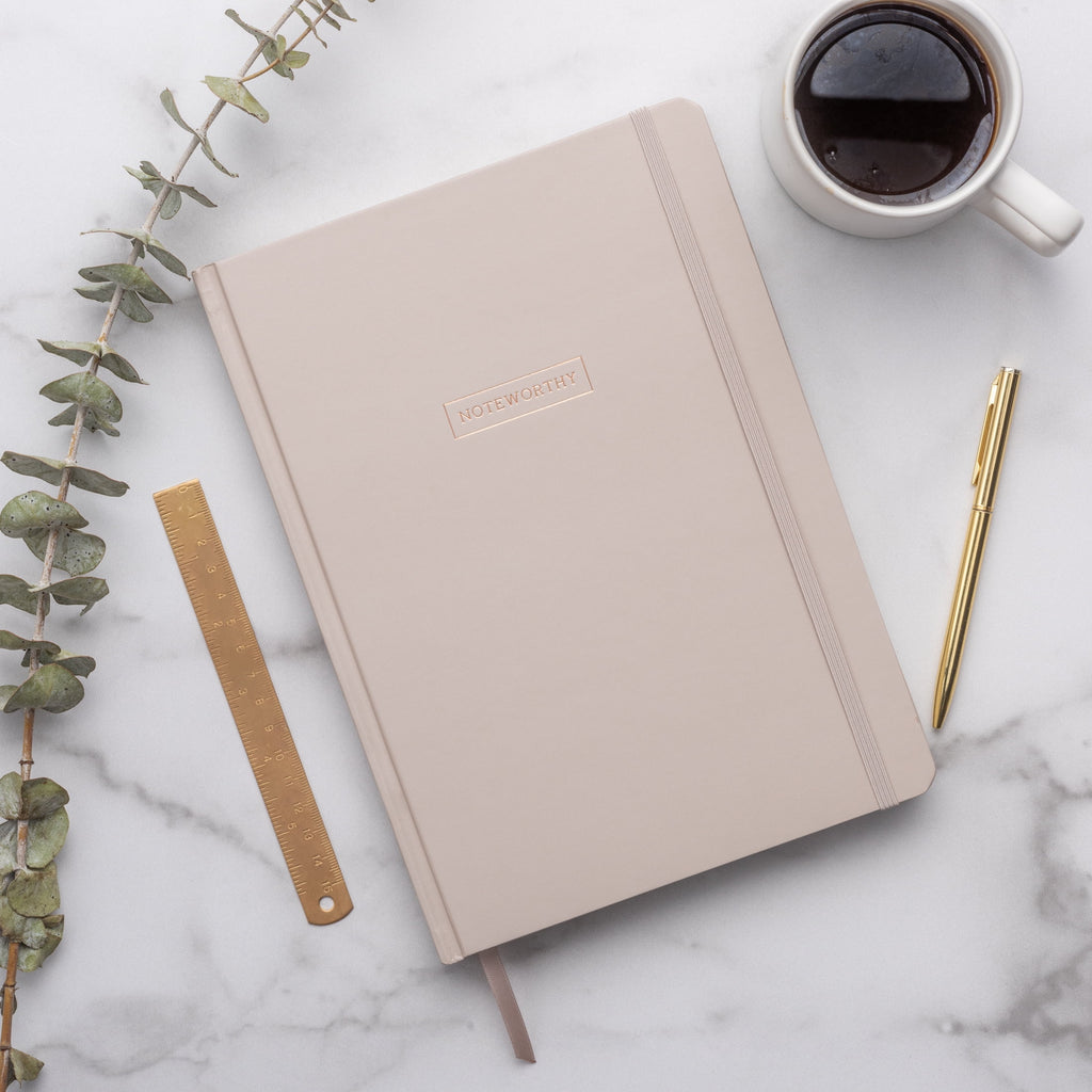 Pen + Gear Hardcover Journal, Taupe, 7.5" x 10.25", 200 Lined Pages