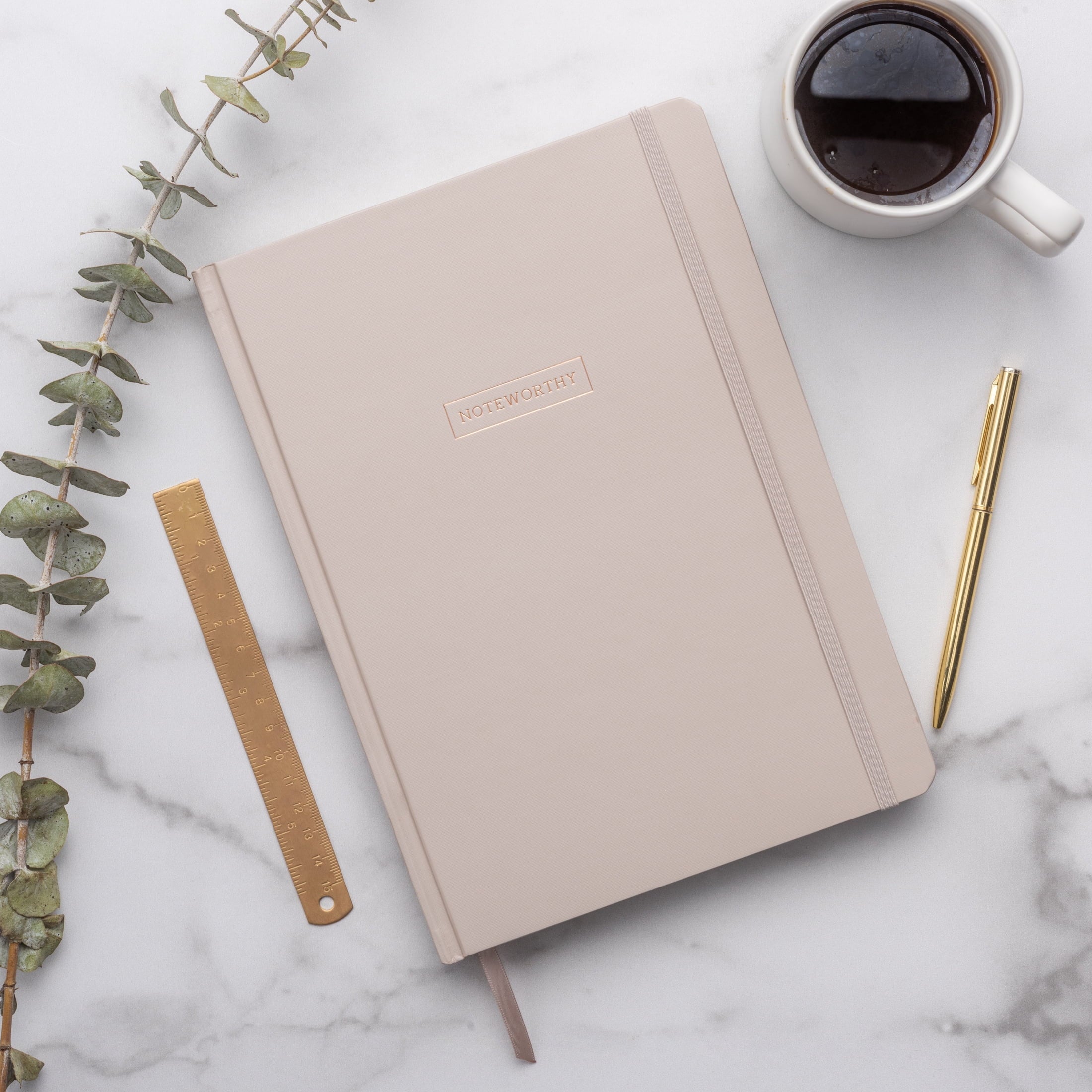 Pen + Gear Hardcover Journal, Taupe, 7.5" x 10.25", 200 Lined Pages