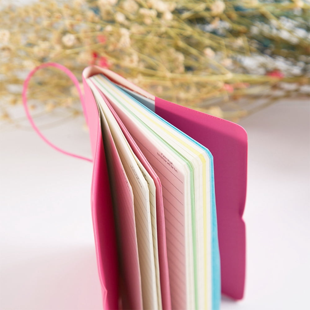 LZYMSZ 6PC Pocket Notebook, Mini Smiley Diary Notepads with Imitation-Leather Cover, Blank Pages, Portable Pocket Memo Book Easy to tear off, 12.5×7.5cm/5×3inch