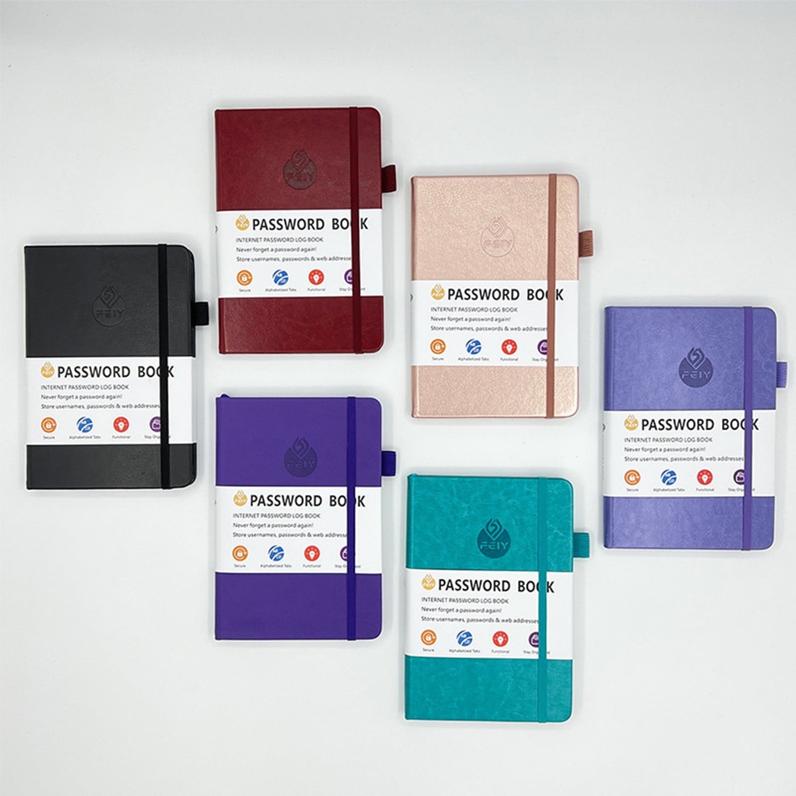 A6 Password Book With Alphabetical Tabs-Colorful Hardcover Password Keeper Book With Premium Thick Paper Ledger Book,Password Notebook Organizer-For Gifts For Home And Office