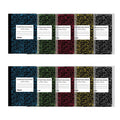 BAZIC Mini Marble Notebook, 4.5"x3.25" 80 Sheets, Assorted Colors, 10 Count