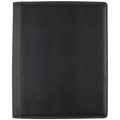 Cambridge Limited Refillable Faux Leather Notetaker Notebook, 50 Ruled Sheets, 8.5" x 11", Black