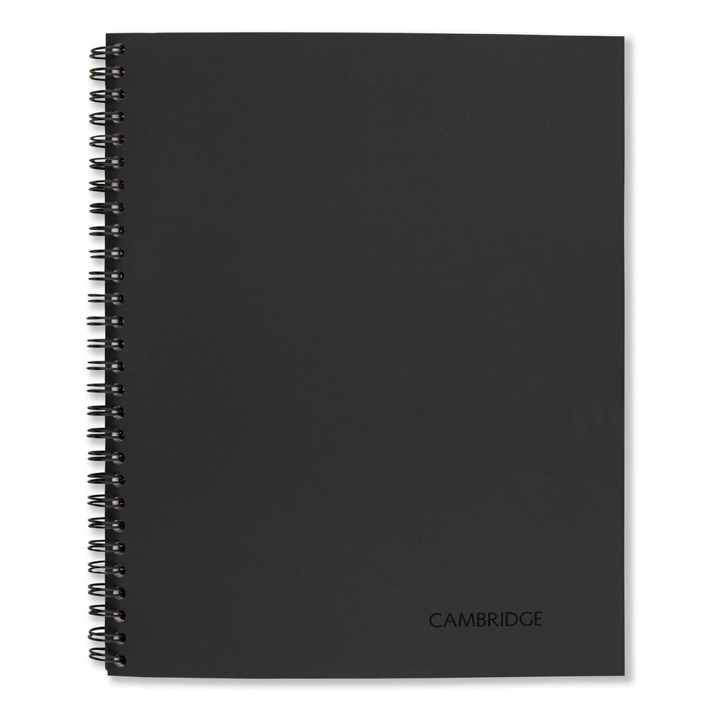 Cambridge Wire Bound Business Notebook, Wide/Legal Rule, Black Cover, 9.5" x 6.68", 80 Sheets