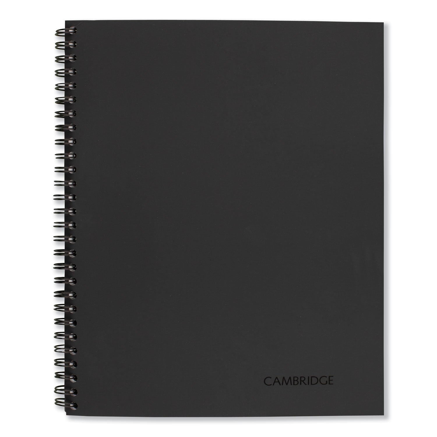 Cambridge Wire Bound Business Notebook, Wide/Legal Rule, Black Cover, 9.5" x 6.68", 80 Sheets