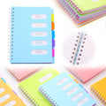 5 Subject Spiral Notebook with Divider Tabs, A5 Wide Ruled 6.7" × 8.4" Hardcover Tabbed Notebook Journal, 240 Pages