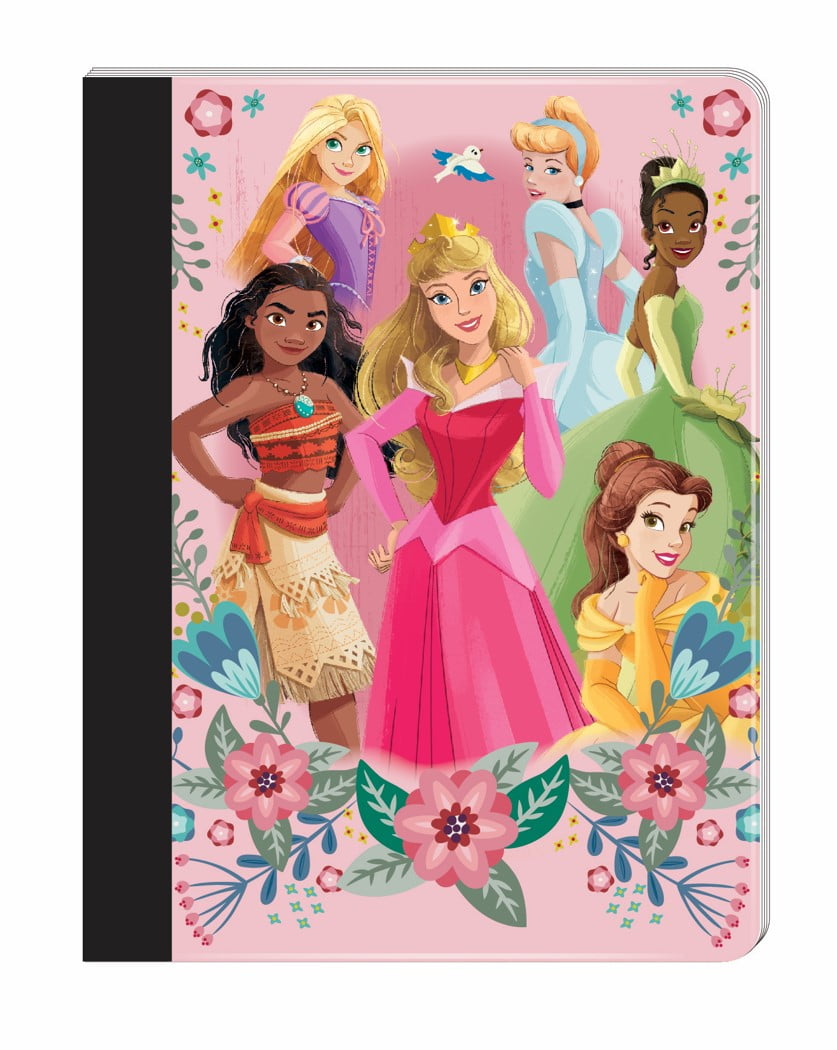 Disney Princess Composition Writing Notebook, 9.75 in, 100 Sheets, Wide Ruled, Multi-Color