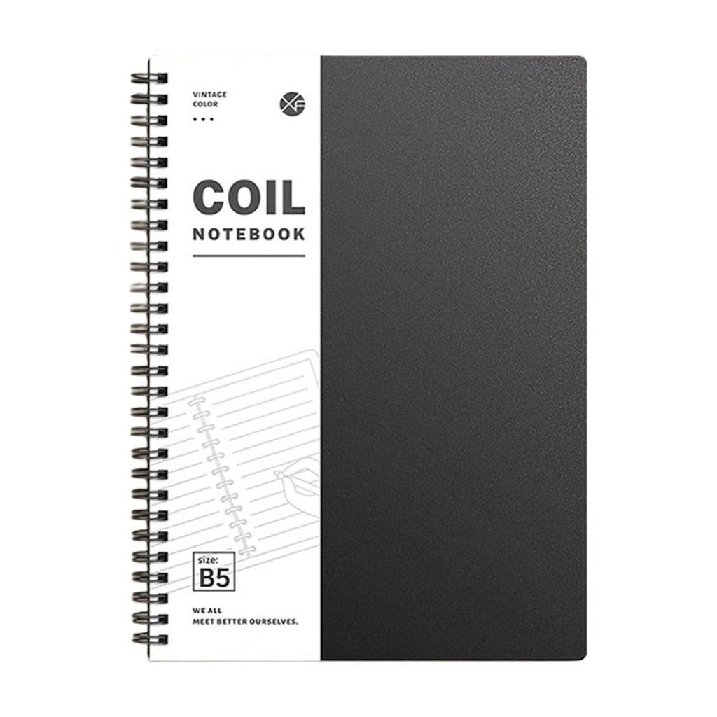 Mauxuk B5 Notebook with 9mm Grids, Thick Paper Flip Coil, Durable Plastic Cover, 120 Pages, for Office & College