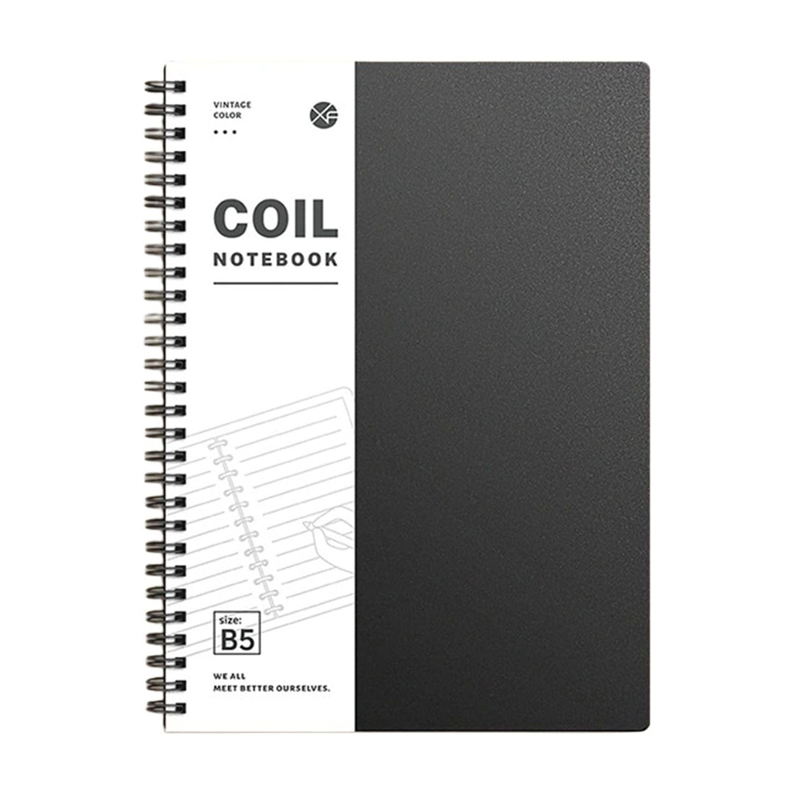Mauxuk B5 Notebook with 9mm Grids, Thick Paper Flip Coil, Durable Plastic Cover, 120 Pages, for Office & College