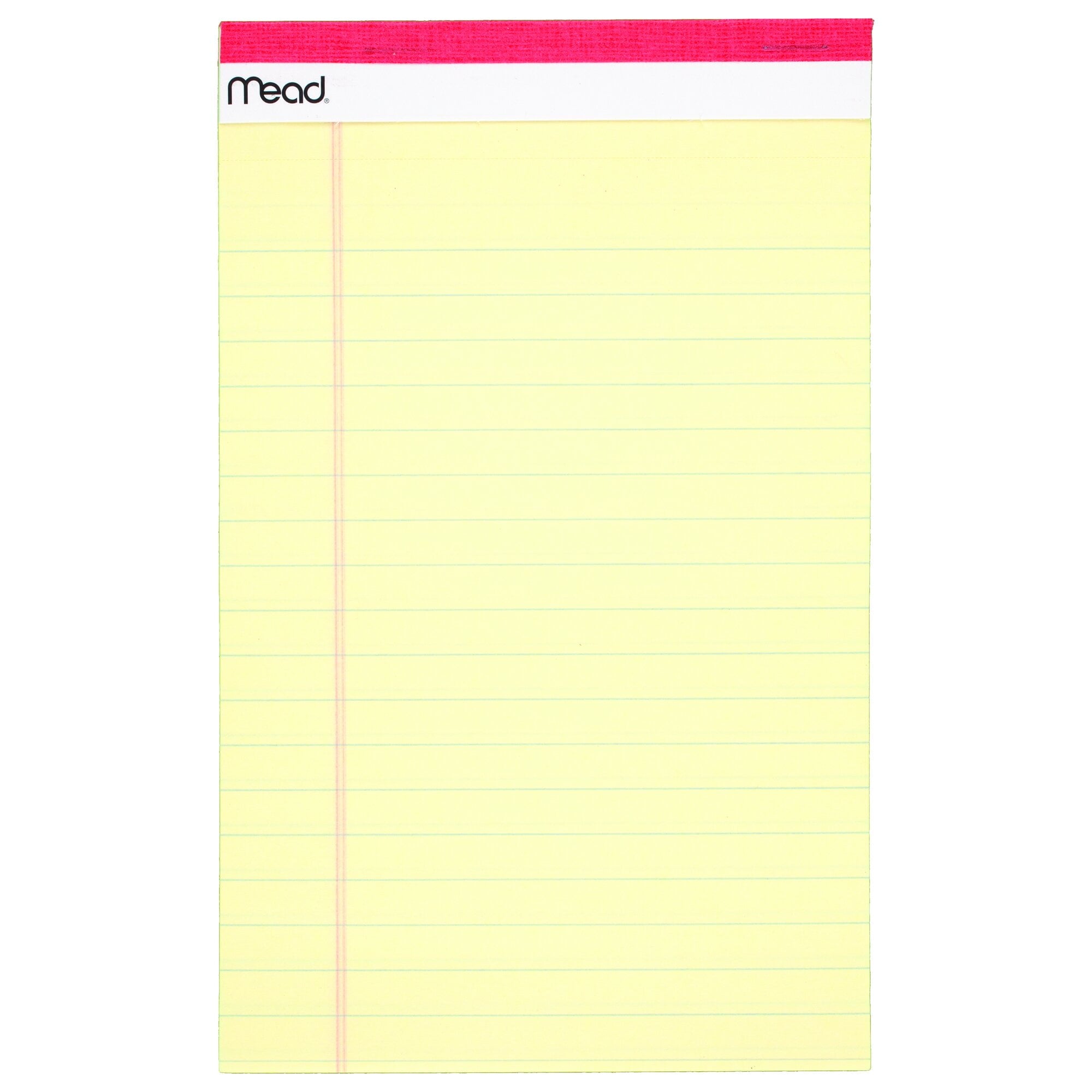 Mead Junior Legal Pads, 5" x 8", Canary Yellow, 4 Pack
