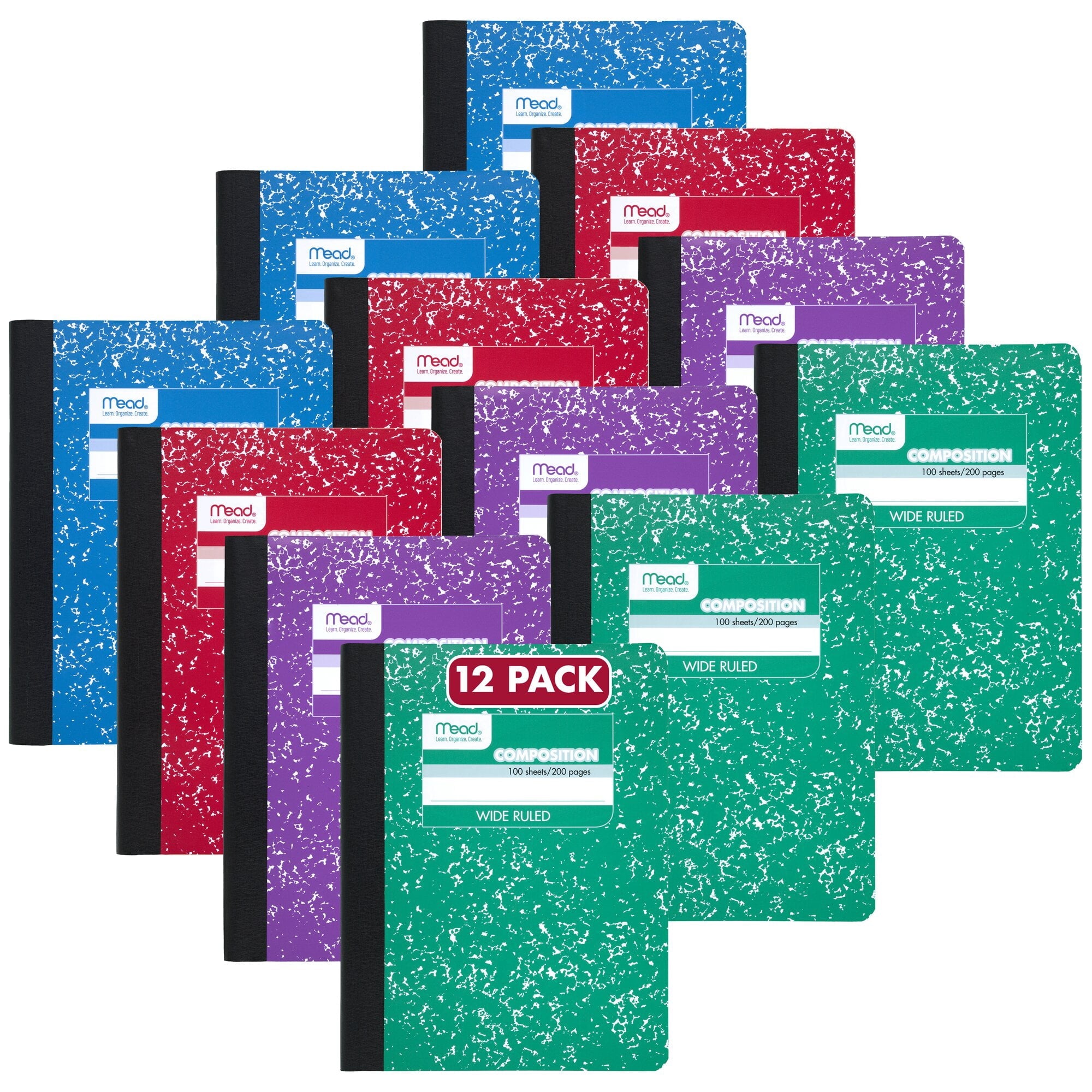 Mead Square Deal Color Composition Book Wide Ruled 100 Sheets 7 12 x 9 34 12