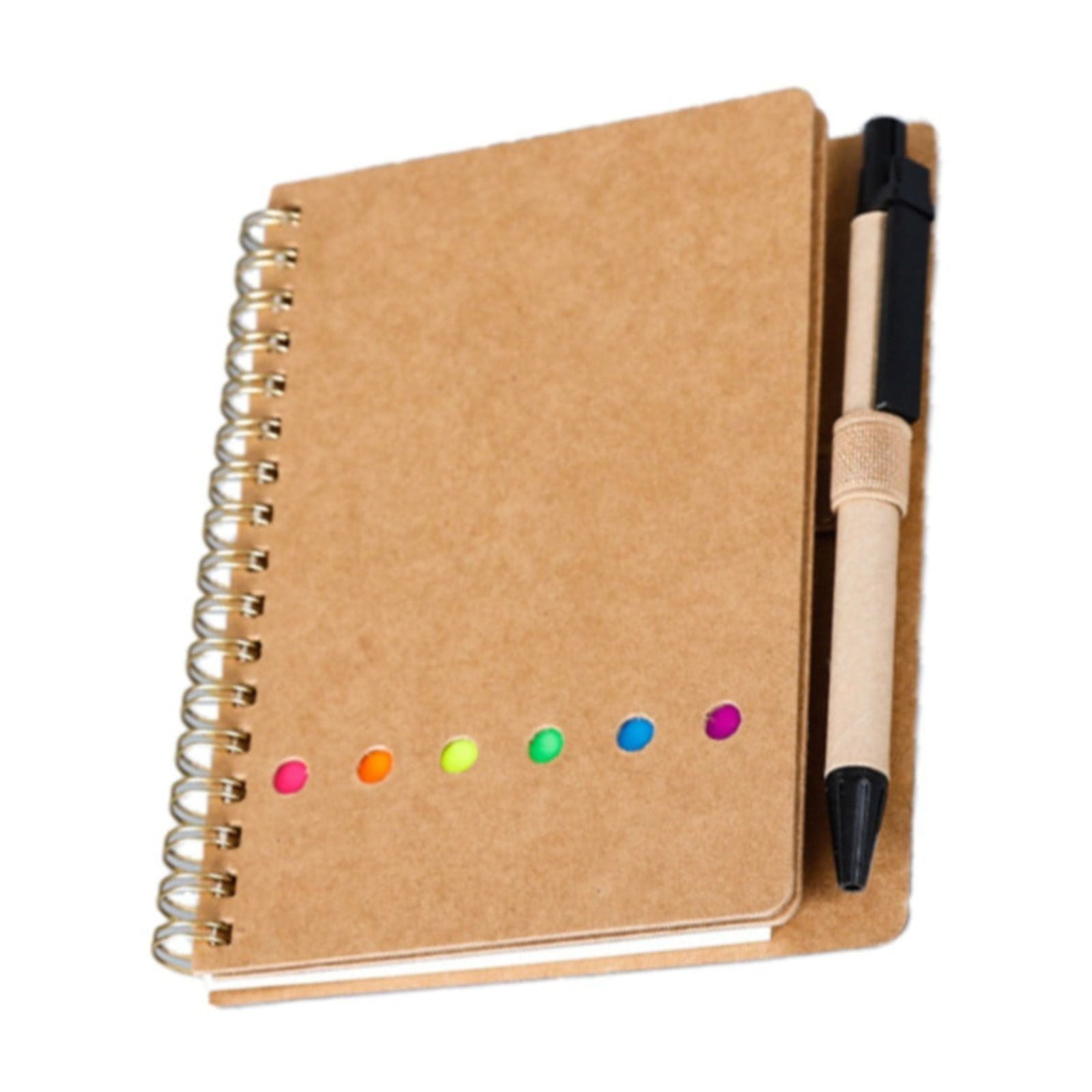 Mini Notebook with Pen,Pocket Spiral Notepad with Pen Holder, Steno Journal Featuring Sticky Notes & Page Markers, Compact Planner for Memos, Office Writing Supplies, Travel Organizer