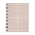Mintgreen Spiral Bound Notepad, 7.4" x 9.75", Checked Tan, 105 Sheets